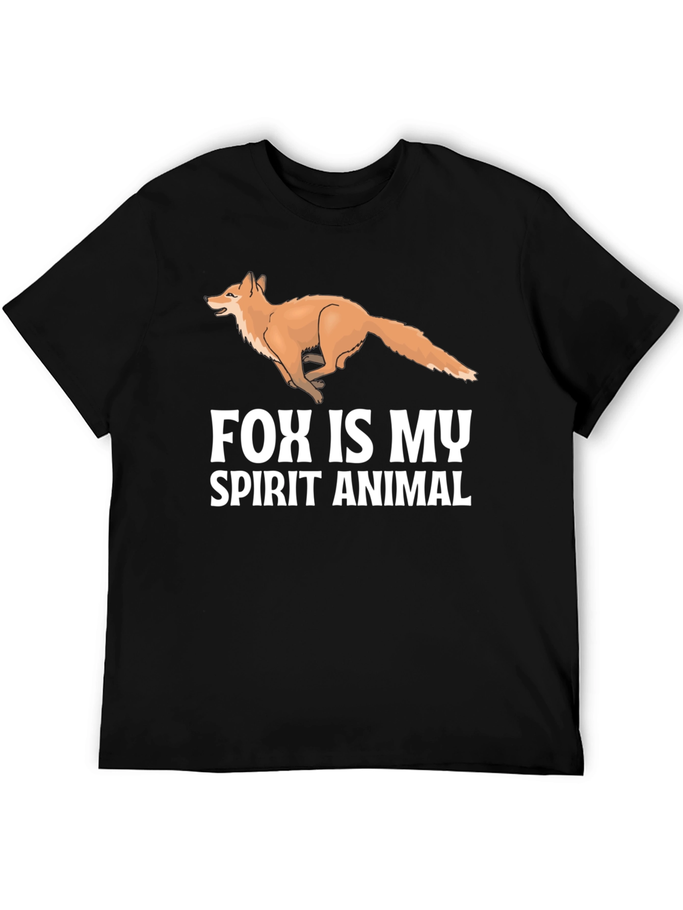 Fox Spirit Animal Black T-Shirt