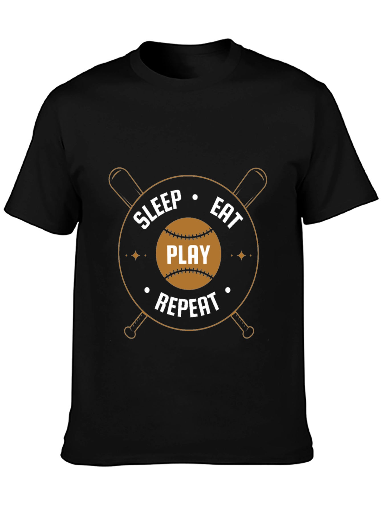 Sleep Eat Play Repeat Baseball T-Shirt