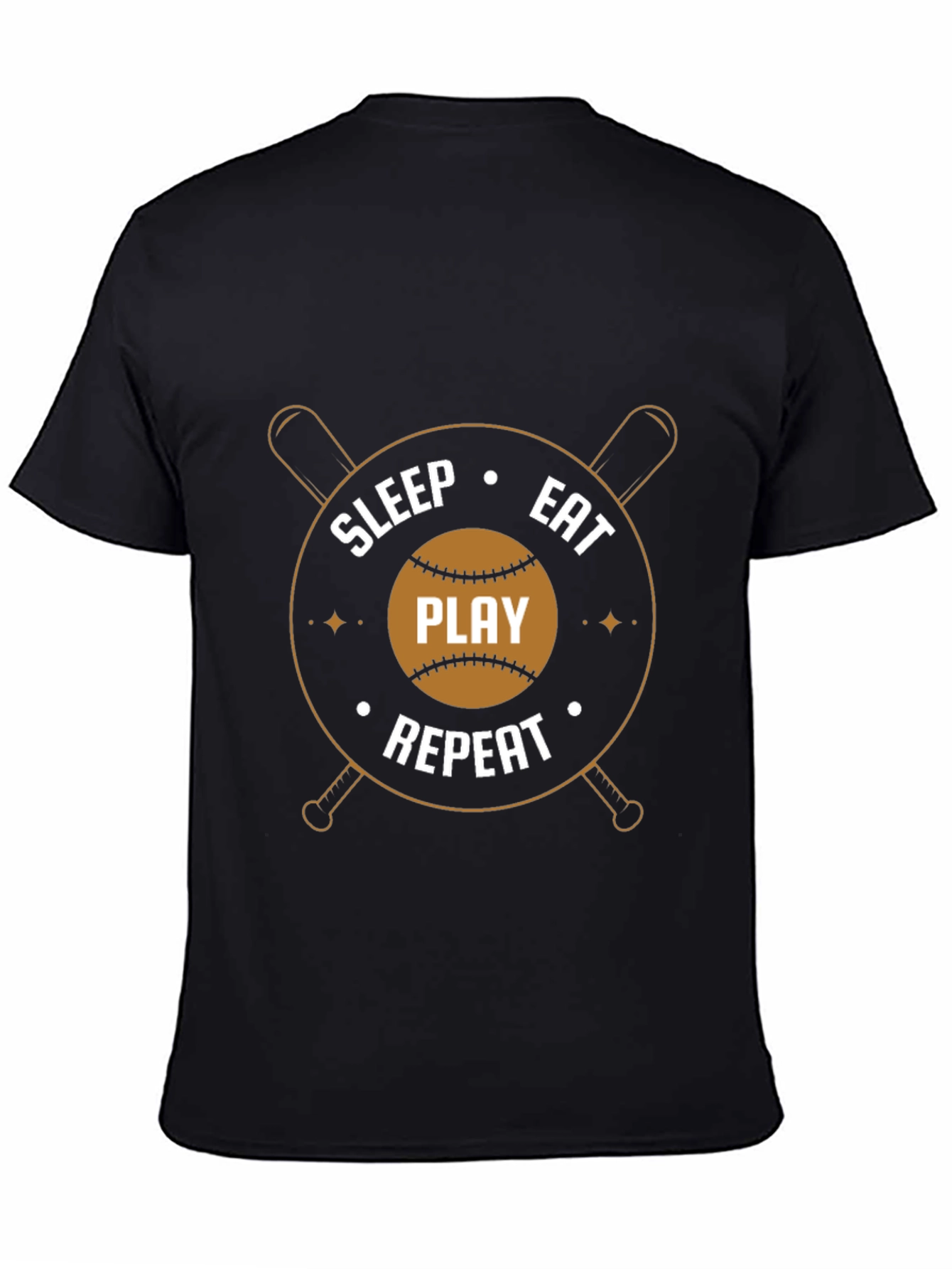 Sleep Eat Play Repeat Baseball T-Shirt