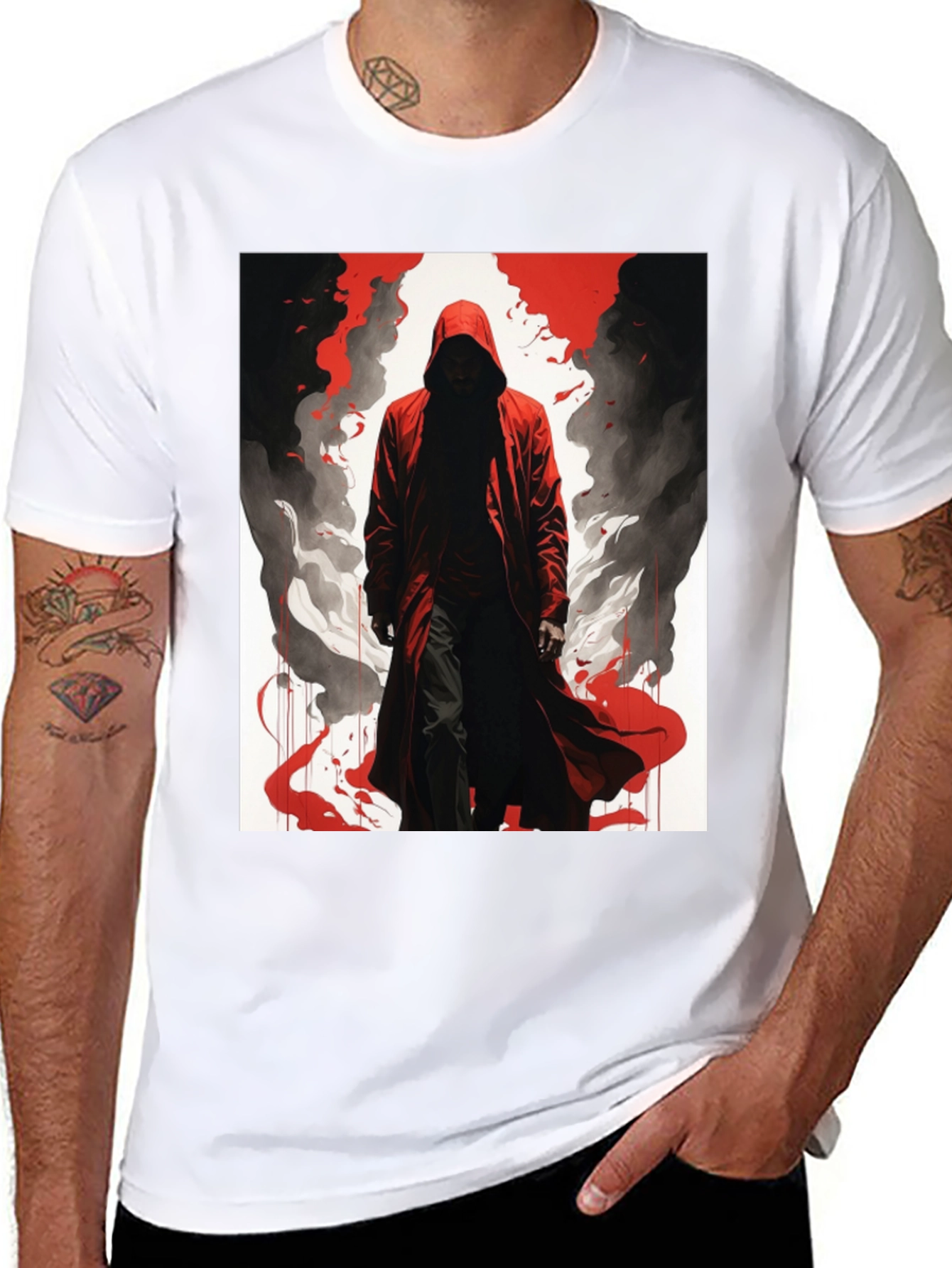 Crimson Shadow Graphic Tee
