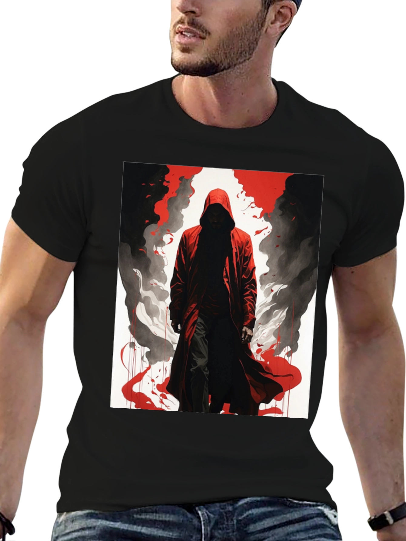 Crimson Shadow Graphic Tee