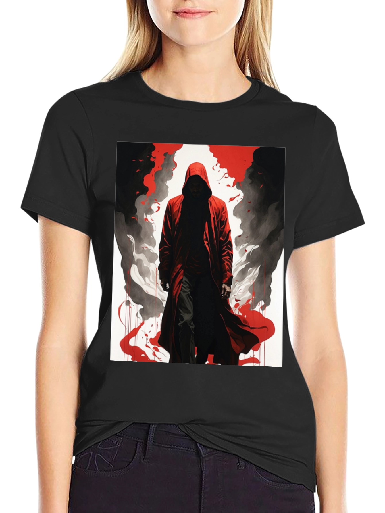 Crimson Shadow Graphic Tee