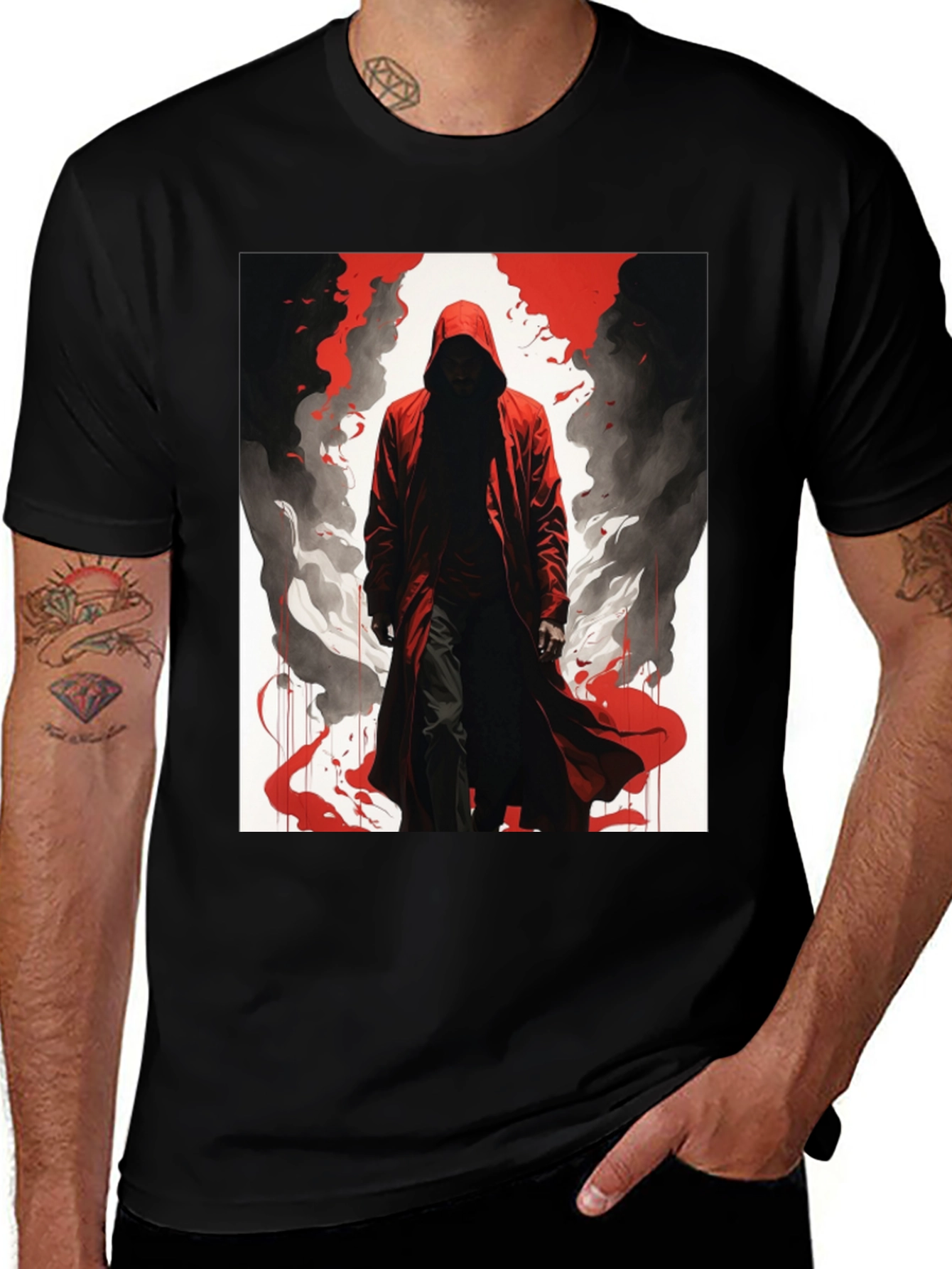 Crimson Shadow Graphic Tee