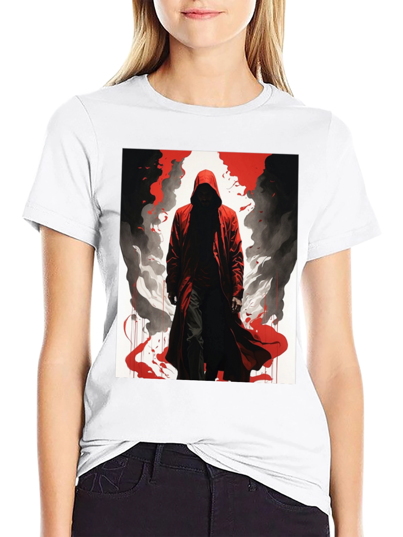 Crimson Shadow Graphic Tee