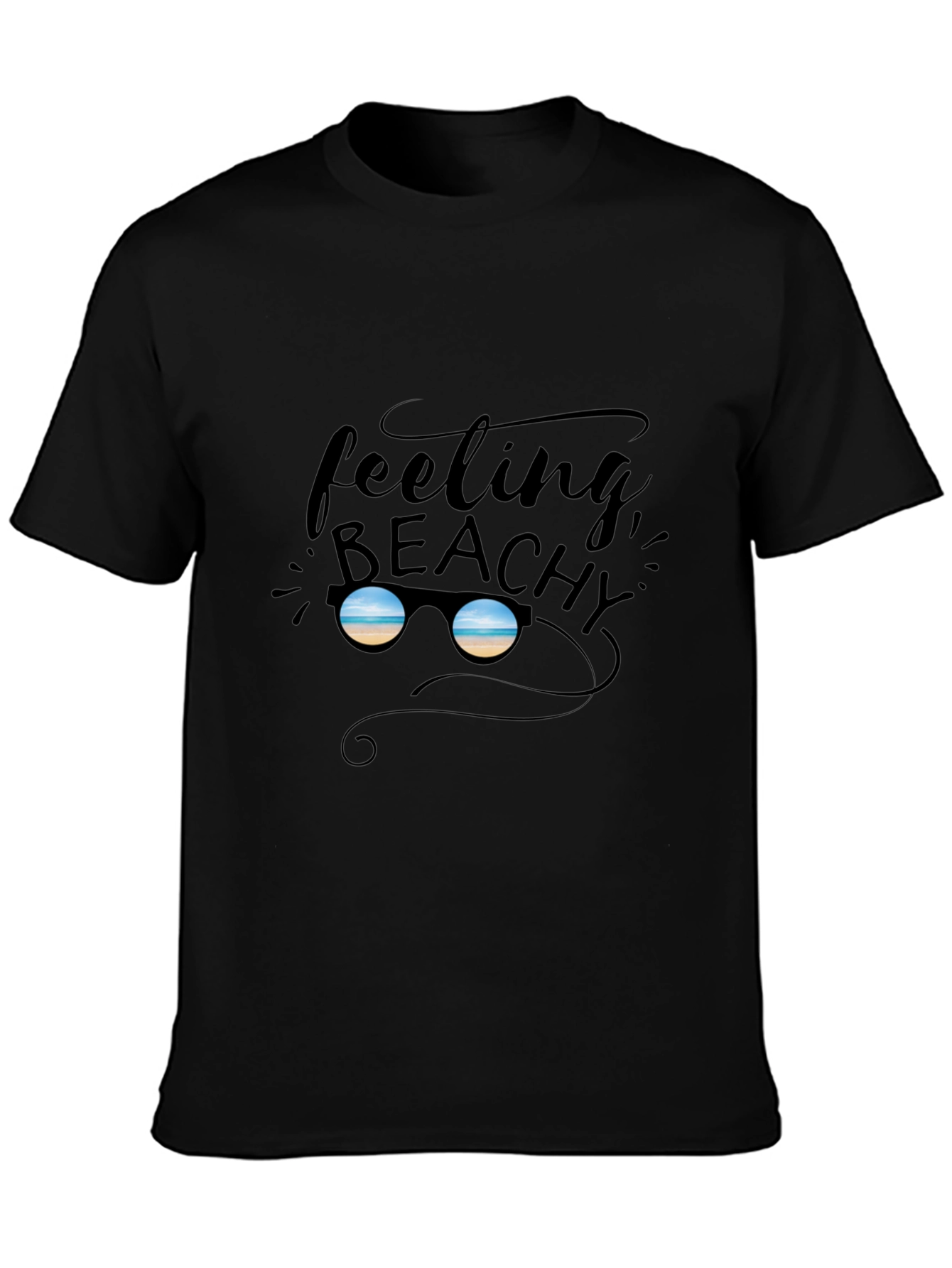 Feeling Beachy Black Graphic Tee