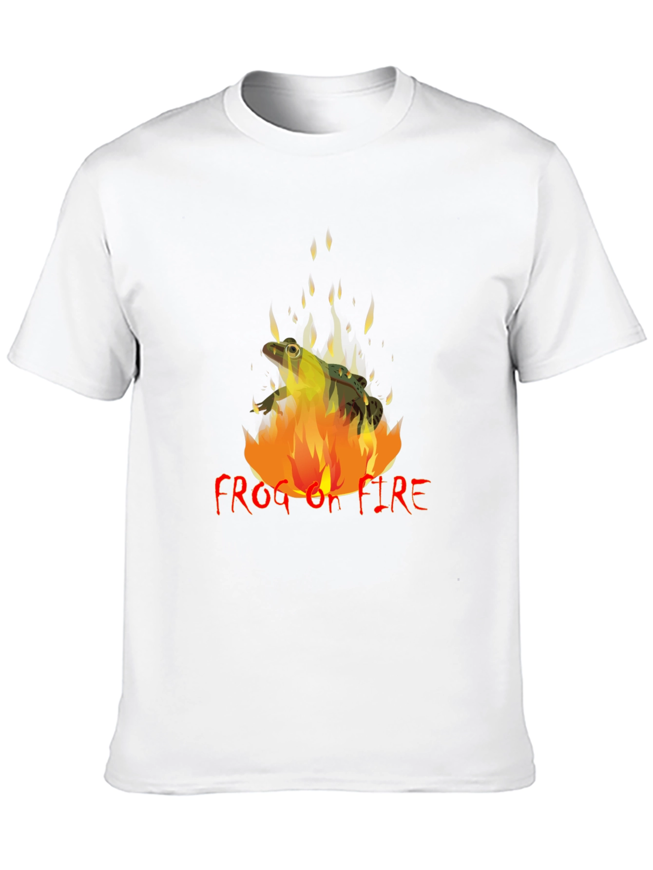 Frog on Fire Graphic Tee - Unique Design