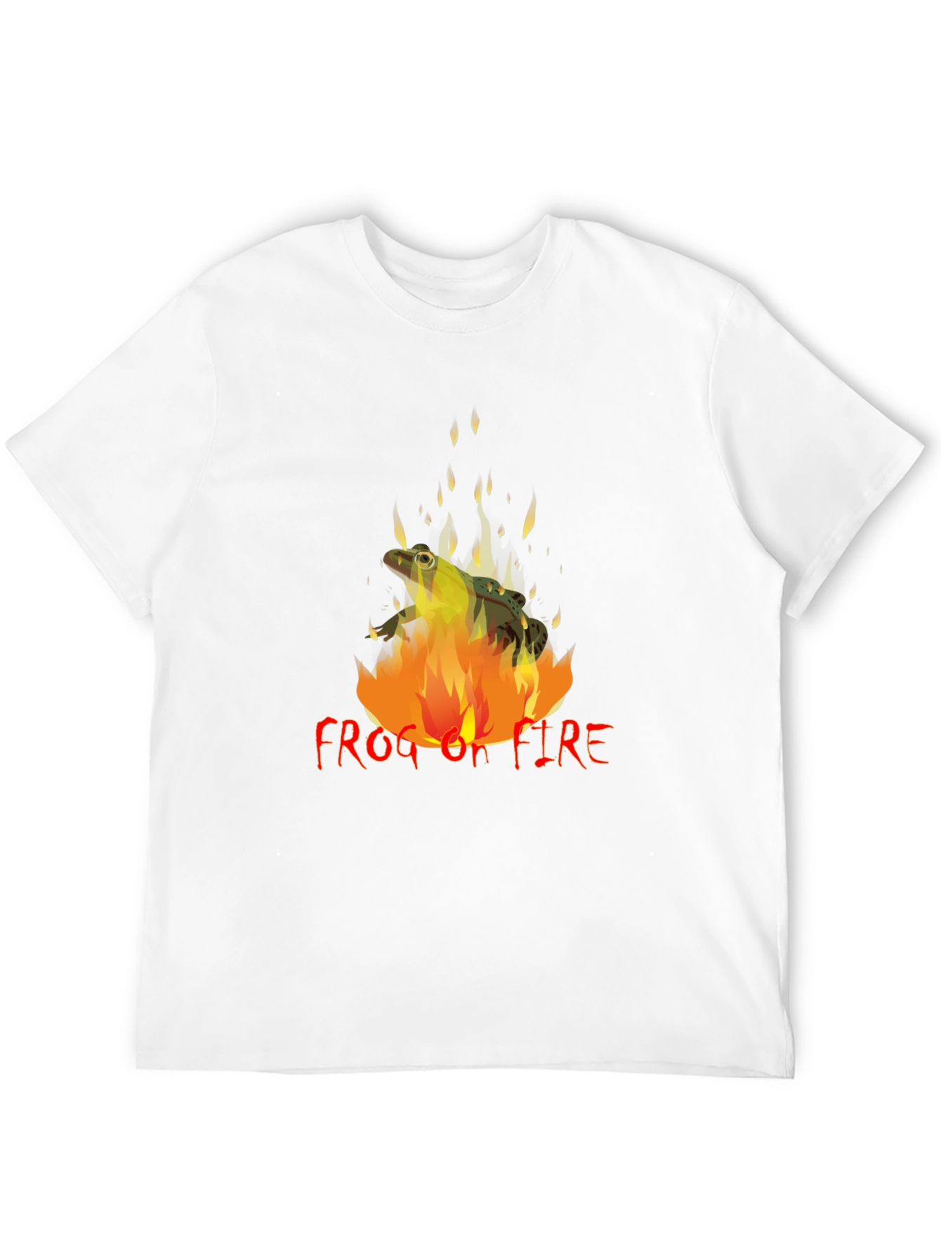 Frog on Fire Graphic Tee - Unique Design