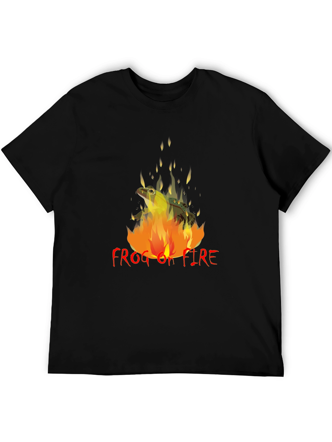 Frog on Fire Graphic Tee - Unique Design