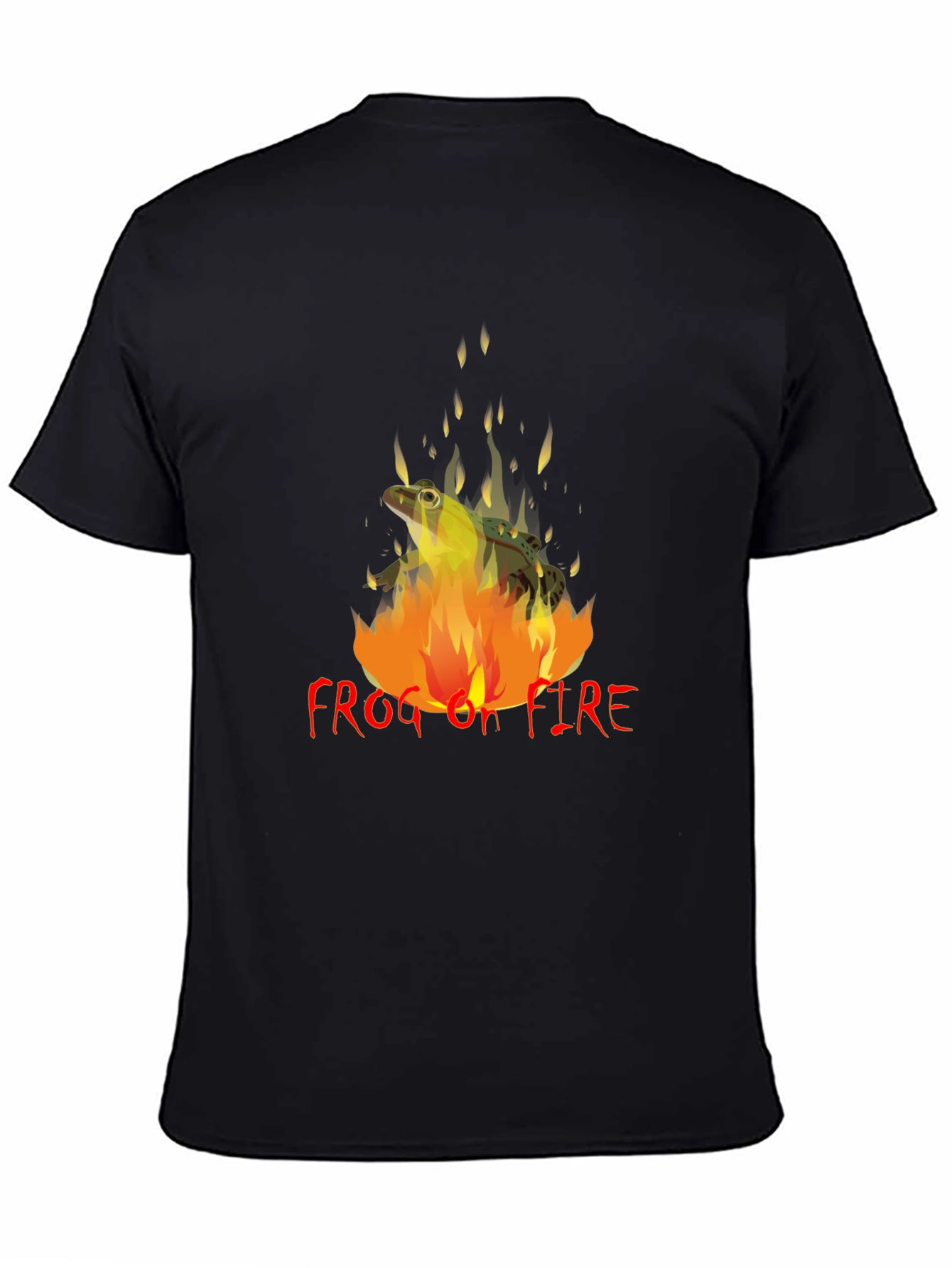 Frog on Fire Graphic Tee - Unique Design