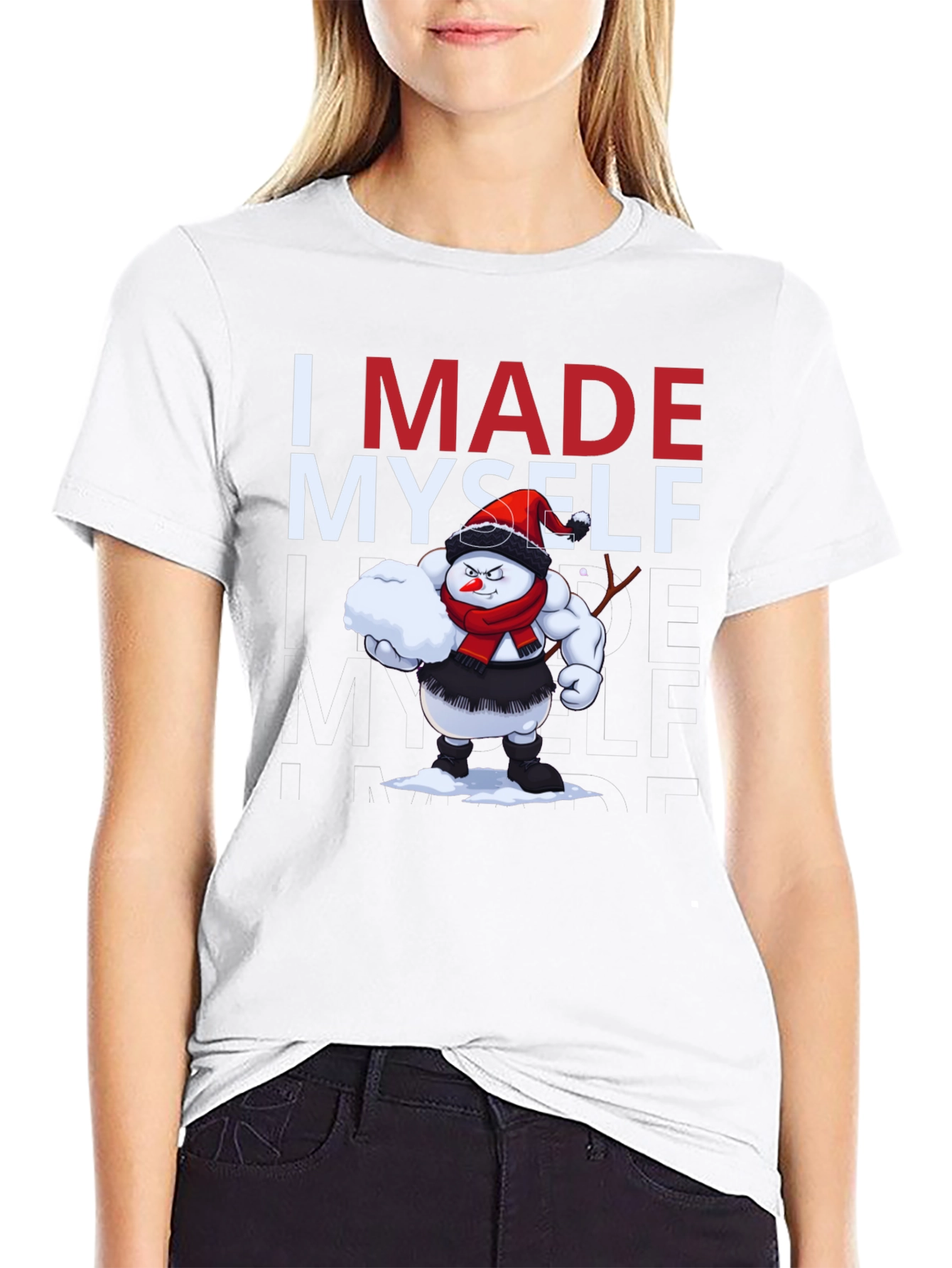 I Made Myself T-Shirt - Funny Snowman Design