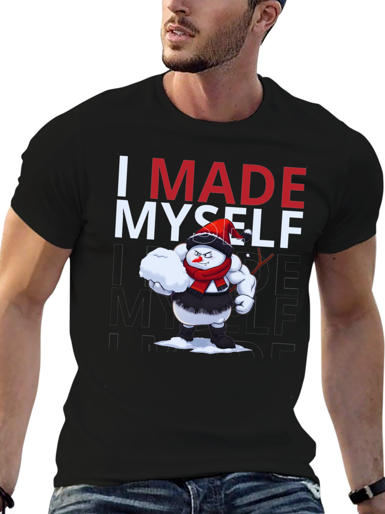 I Made Myself T-Shirt - Funny Snowman Design