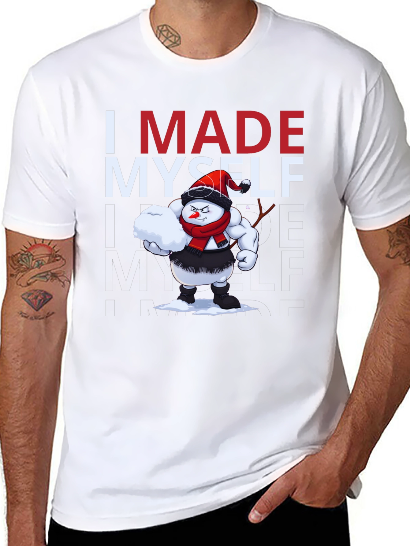 I Made Myself T-Shirt - Funny Snowman Design