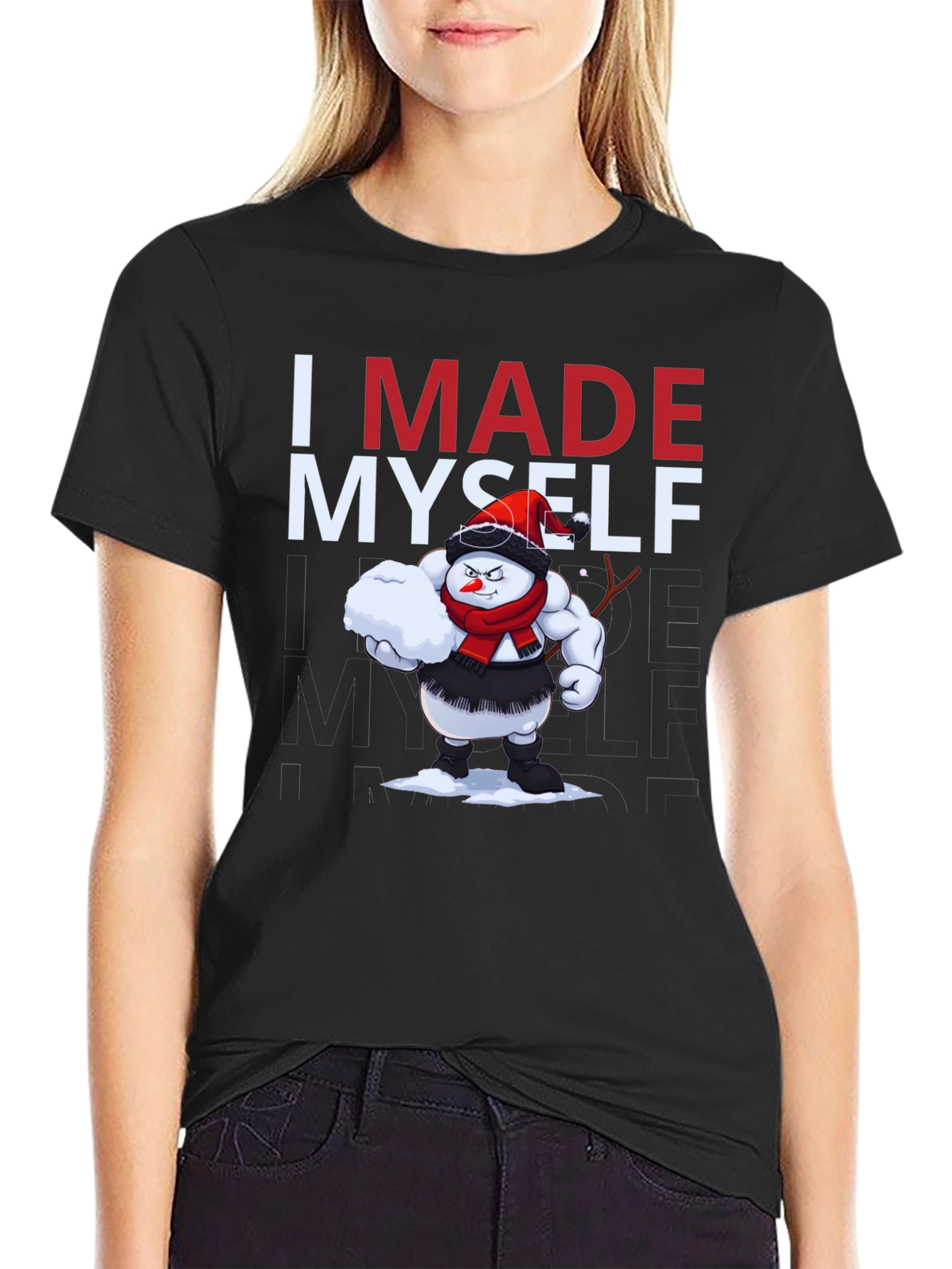 I Made Myself T-Shirt - Funny Snowman Design