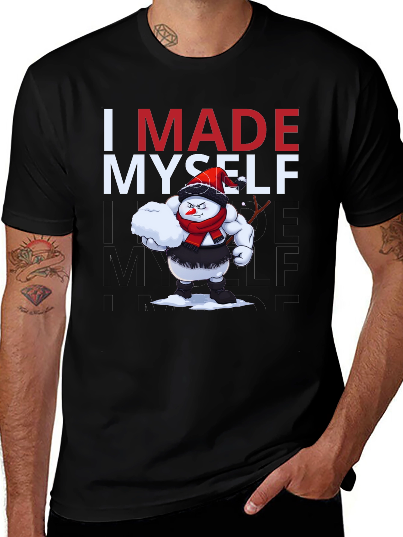 I Made Myself T-Shirt - Funny Snowman Design