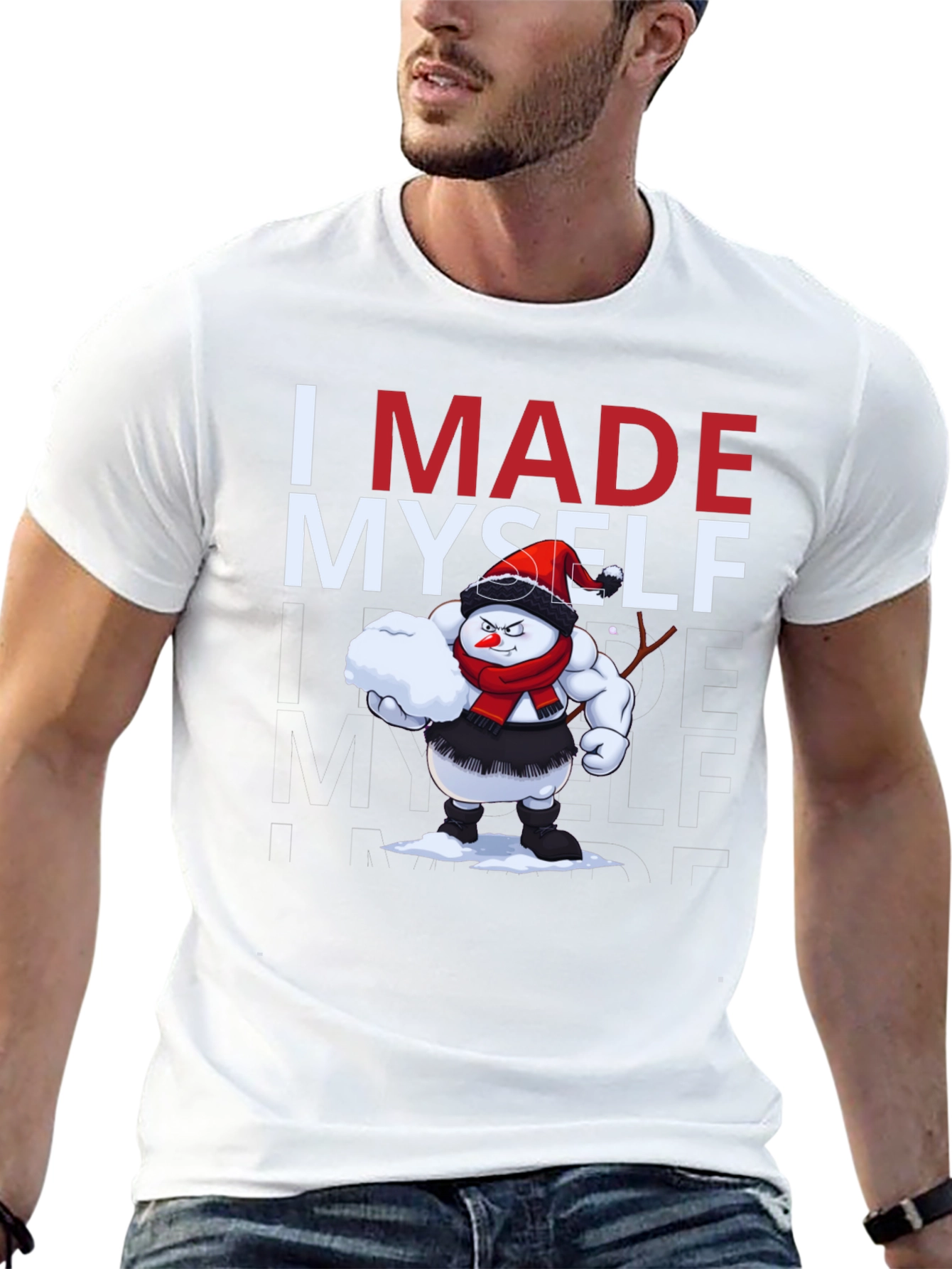 I Made Myself T-Shirt - Funny Snowman Design