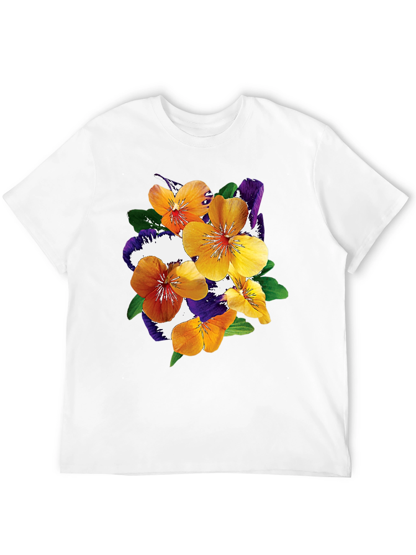 Floral Print Black T-Shirt - Stylish Casual Wear