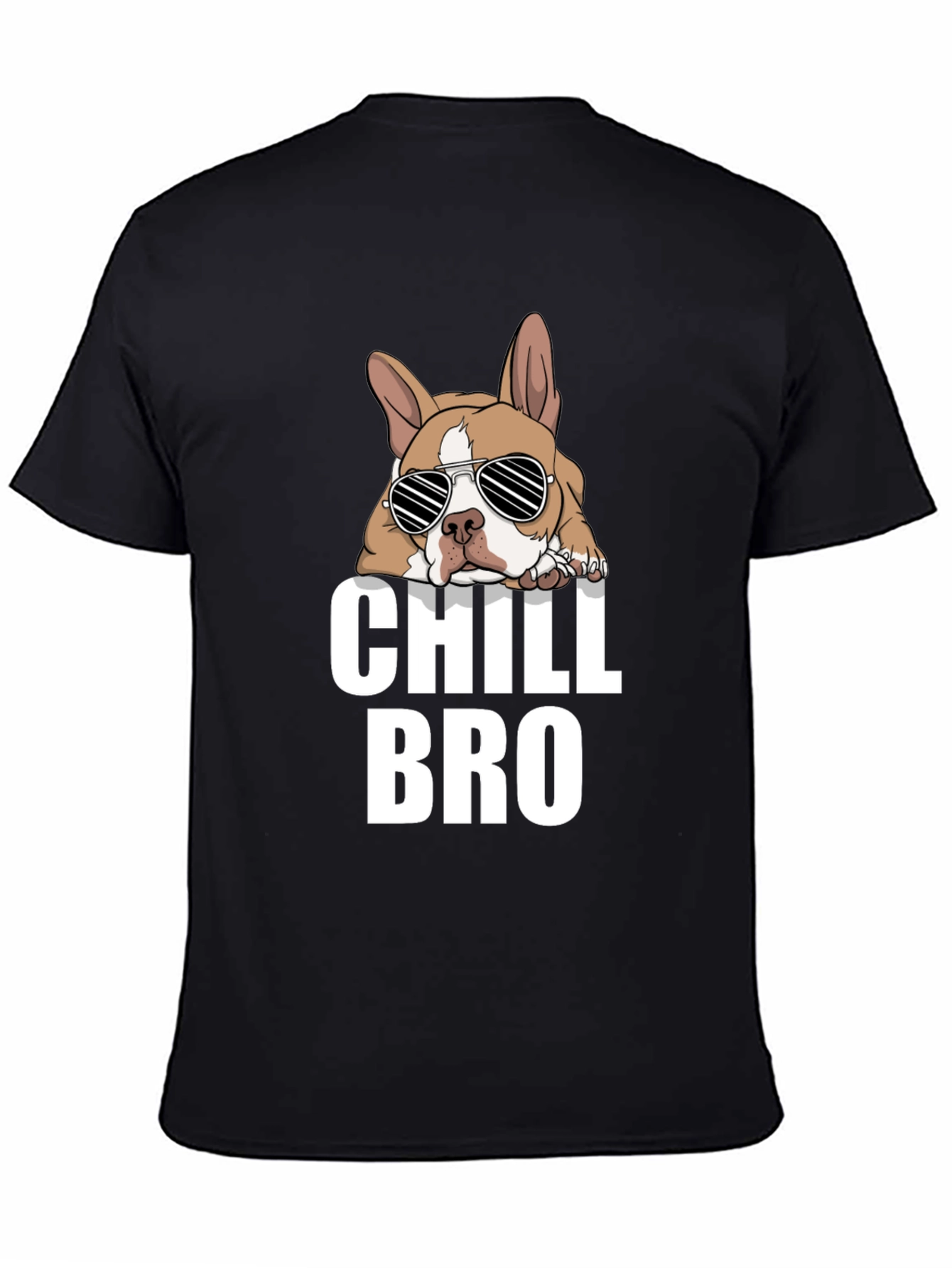 Chill Bro Dog Graphic T-Shirt - Black