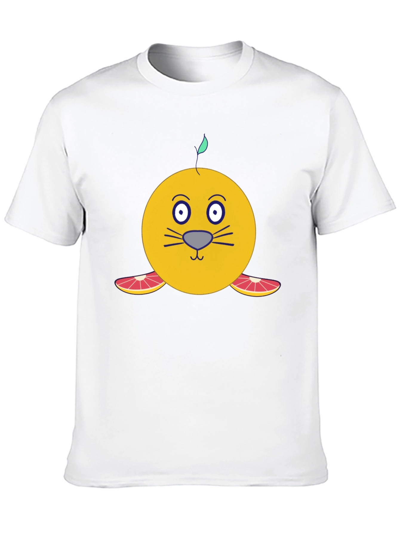 Citrus Seal Graphic T-Shirt - Unique Cartoon Design