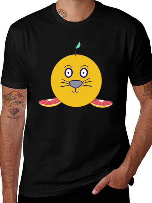 Citrus Seal Graphic T-Shirt - Unique Cartoon Design