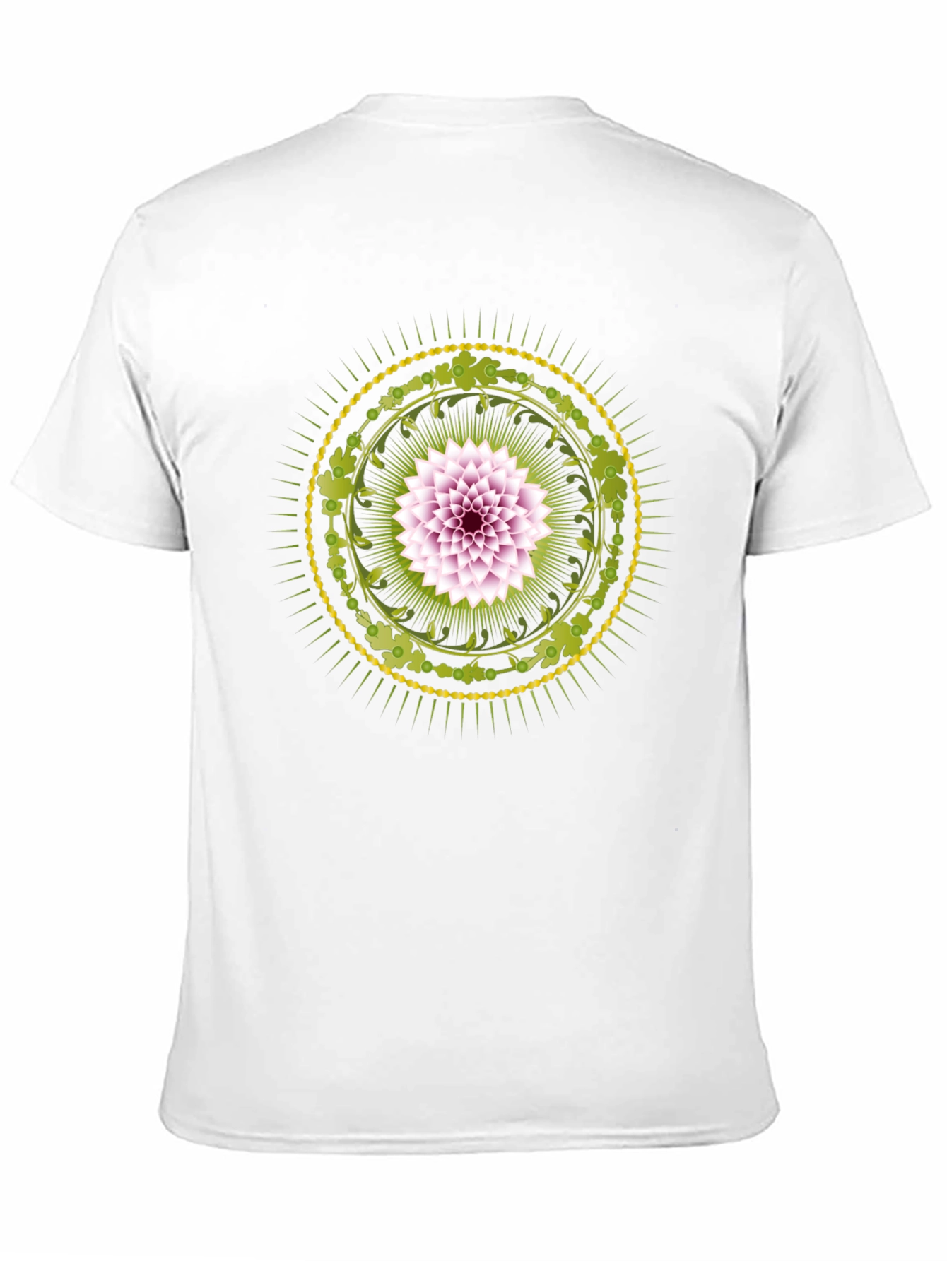 Floral Mandala Graphic Print Black T-Shirt