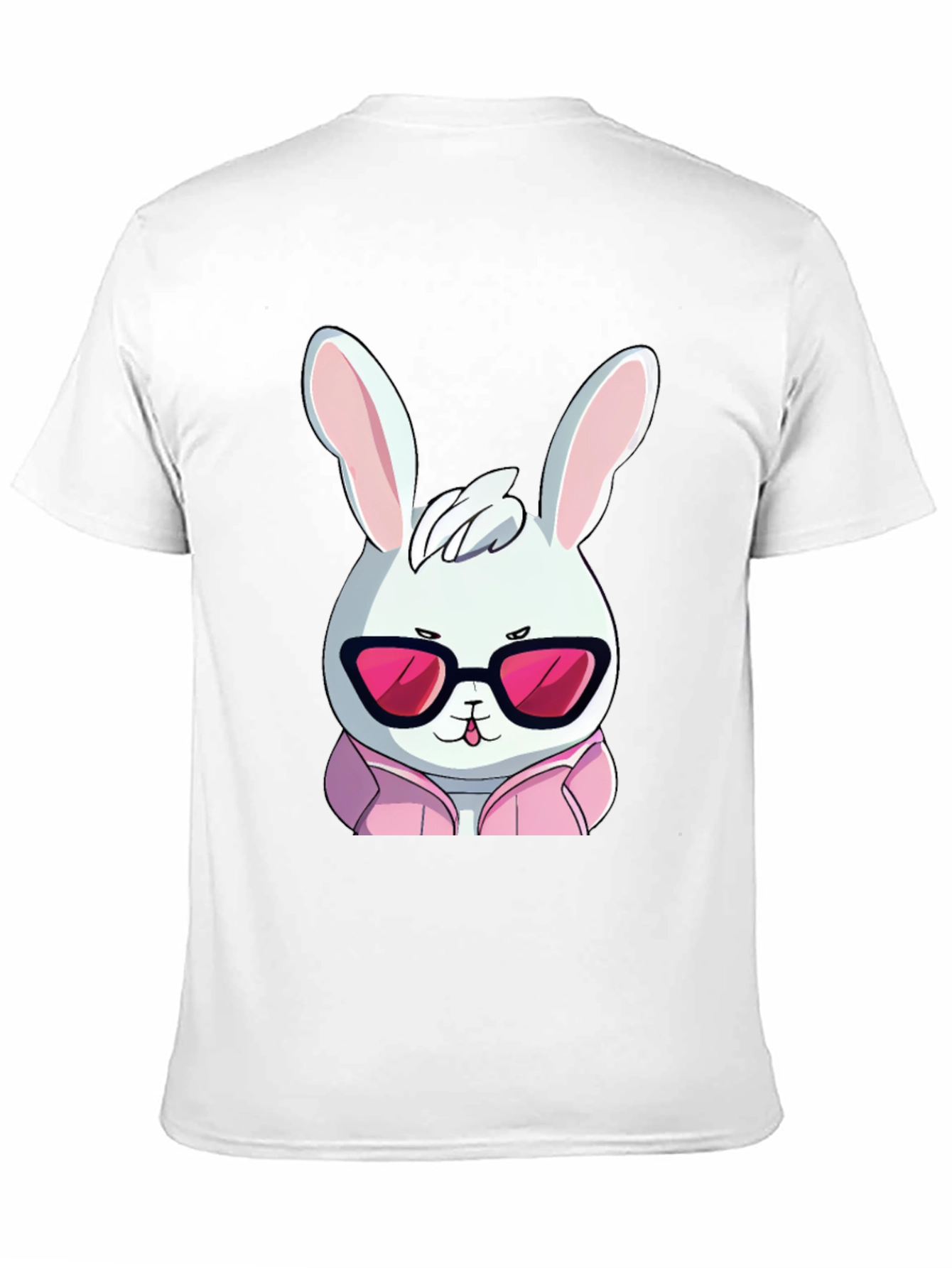Cool Rabbit T-Shirt - Black Cotton Blend Graphic Tee