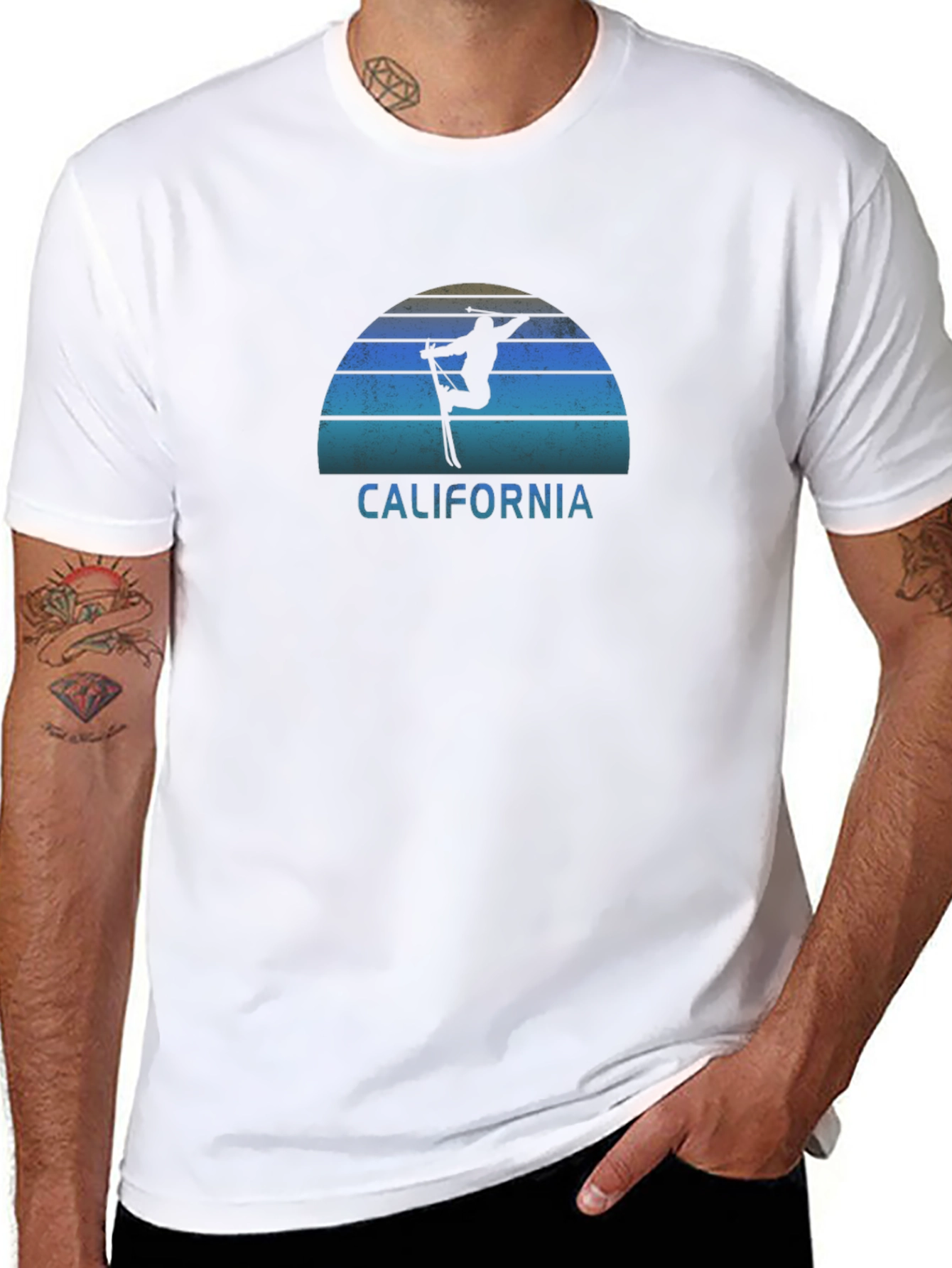 California Skiing Sunset T-Shirt