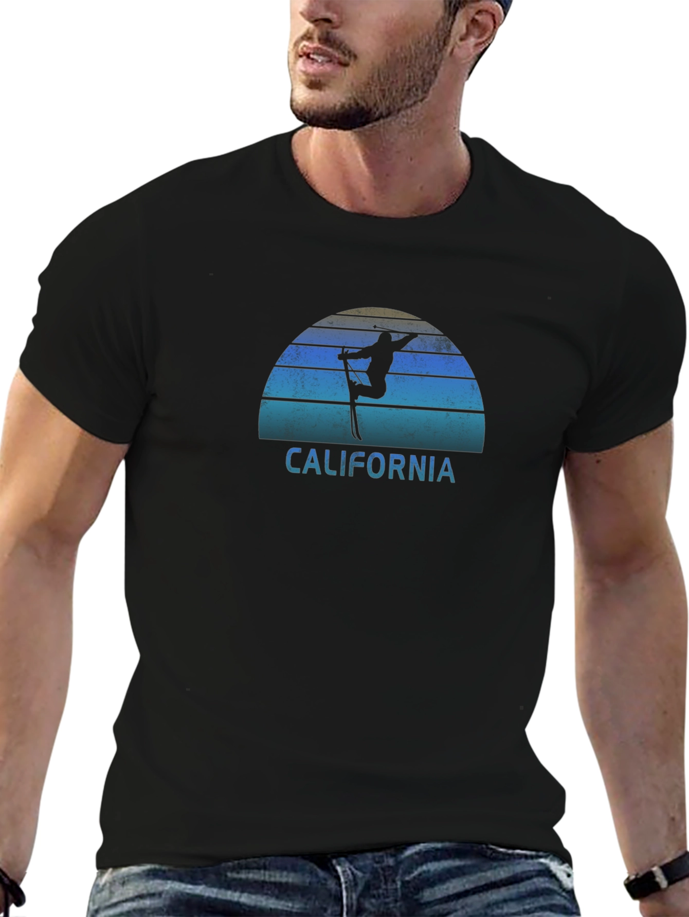 California Skiing Sunset T-Shirt