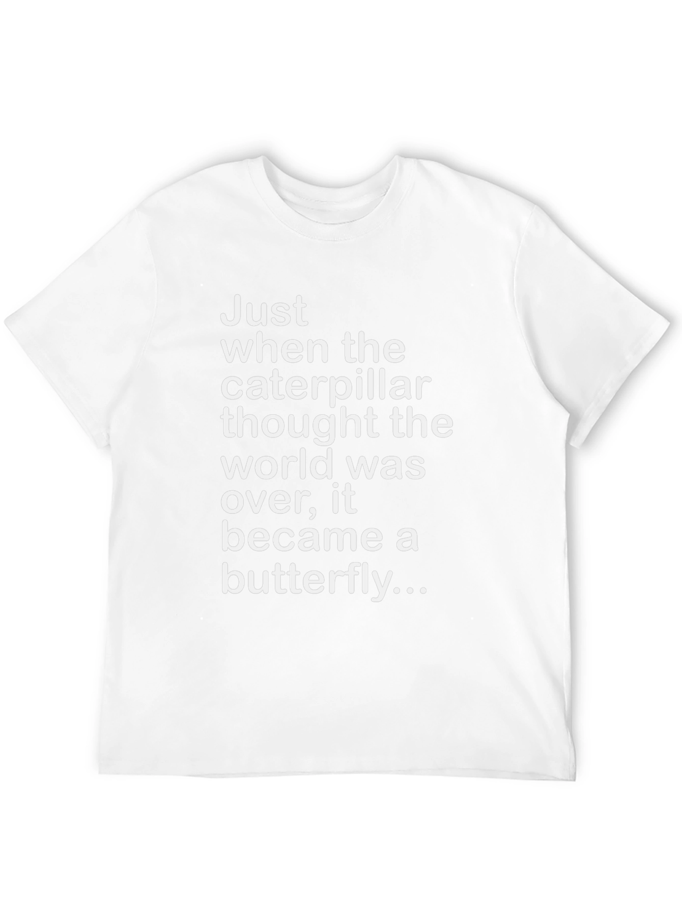 Caterpillar Butterfly Graphic T-Shirt - Black