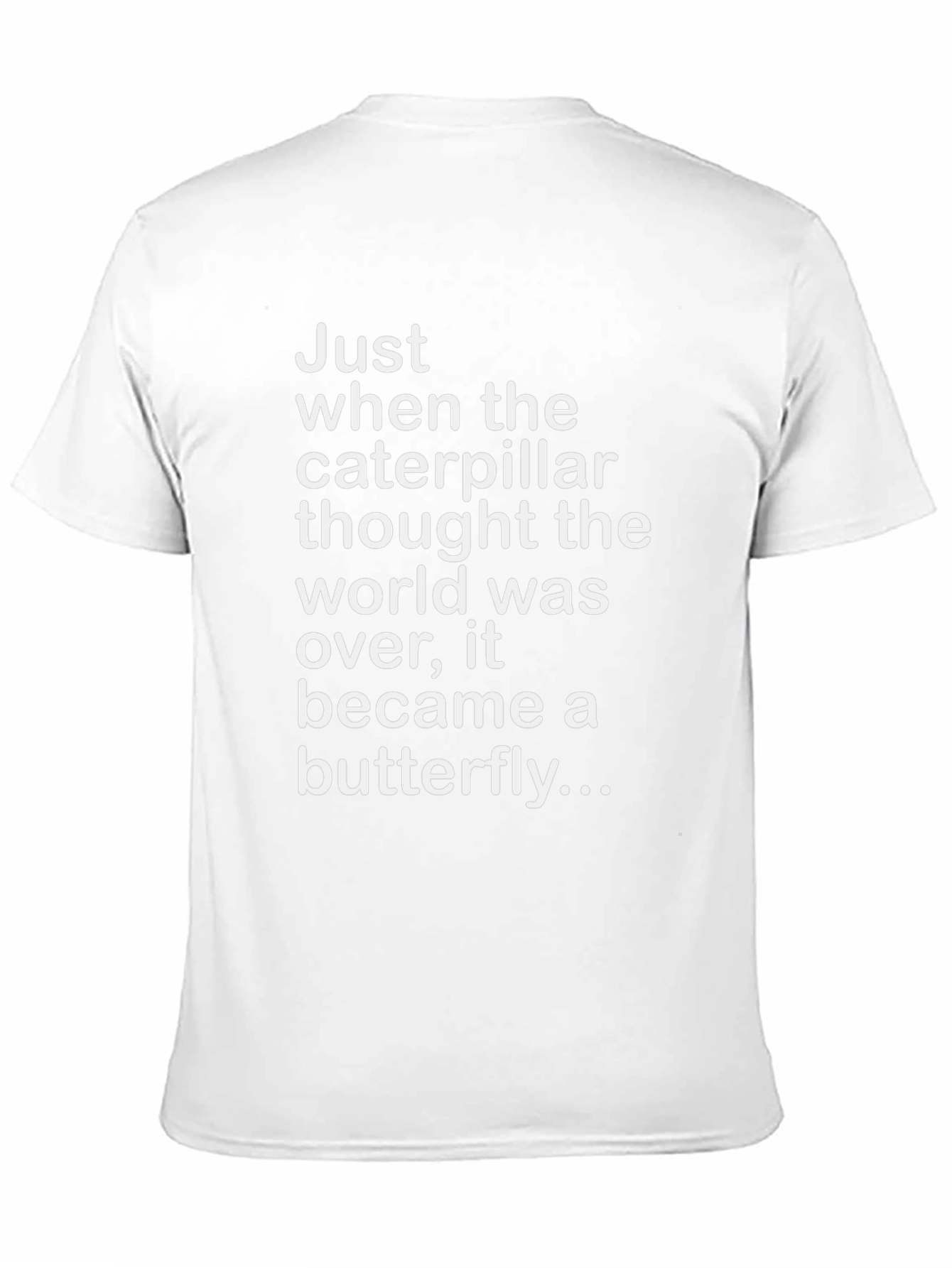 Caterpillar Butterfly Graphic T-Shirt - Black