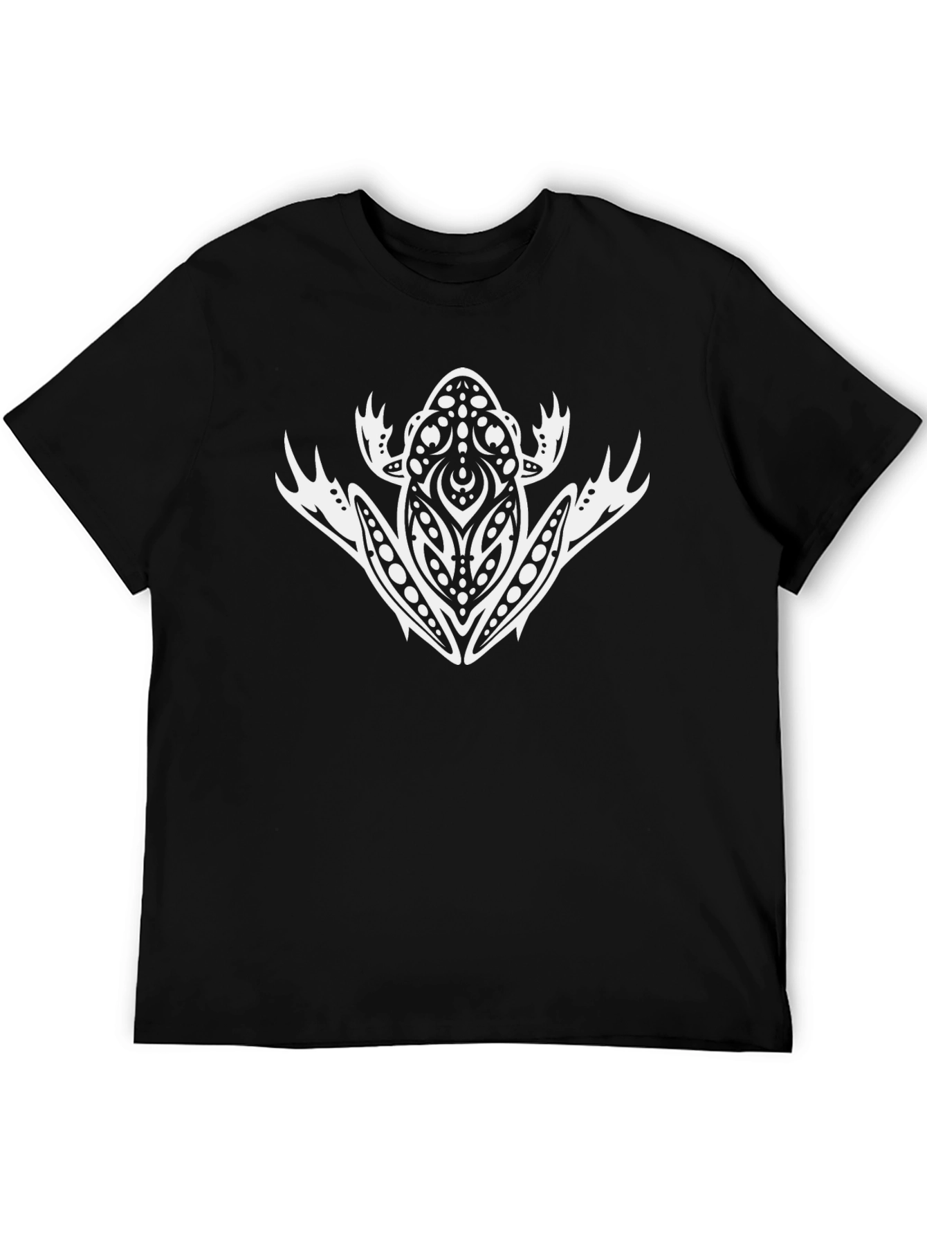 Tribal Frog Graphic Tee - Black