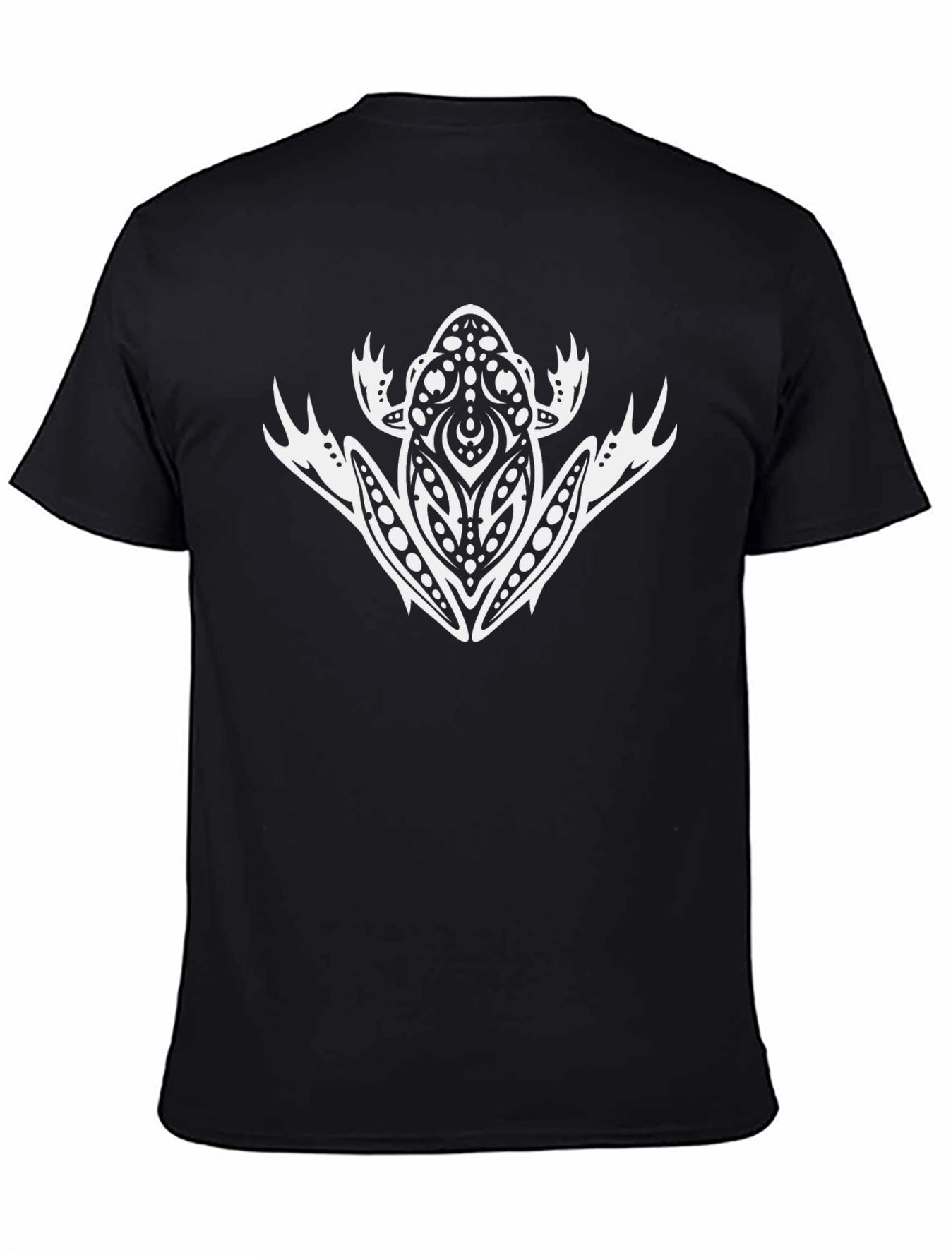 Tribal Frog Graphic Tee - Black