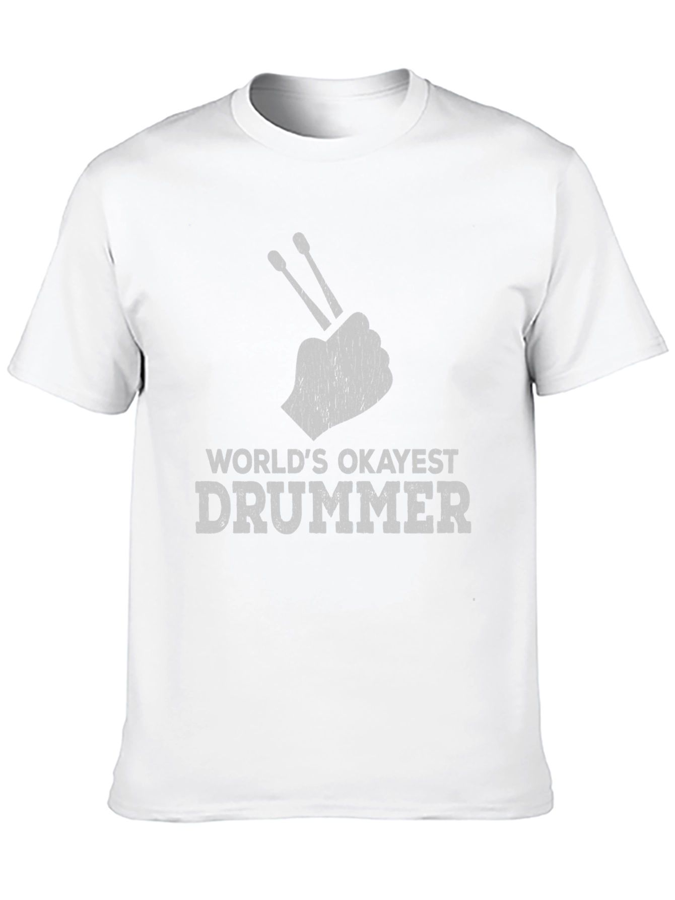 Worlds Okayest Drummer T-Shirt - Funny Musician Tee