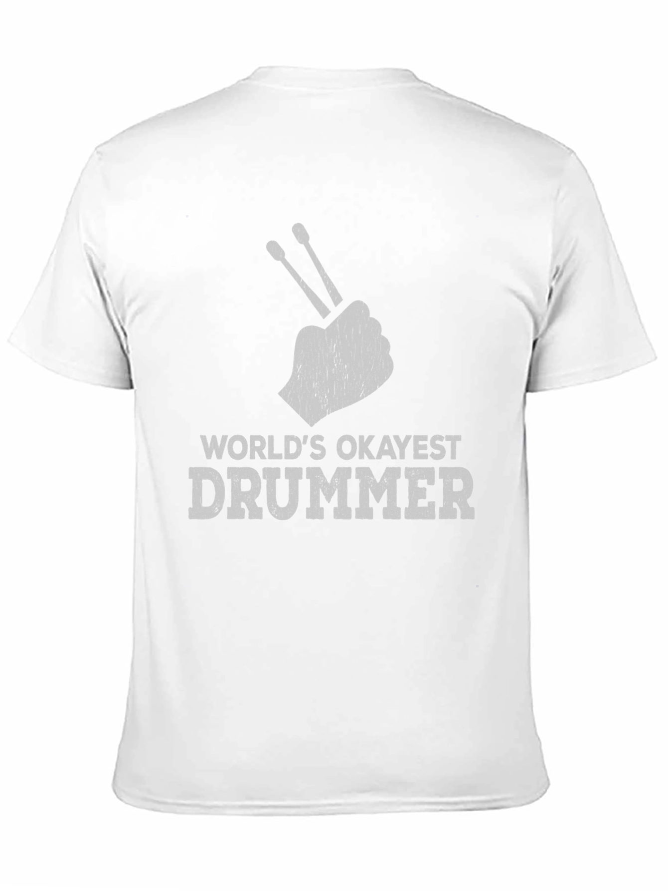 Worlds Okayest Drummer T-Shirt - Funny Musician Tee