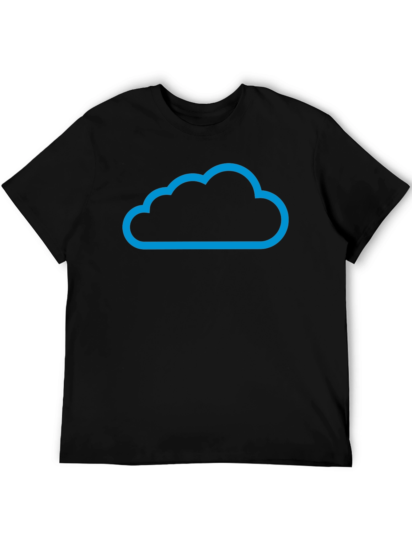 Cloud Design Black T-Shirt