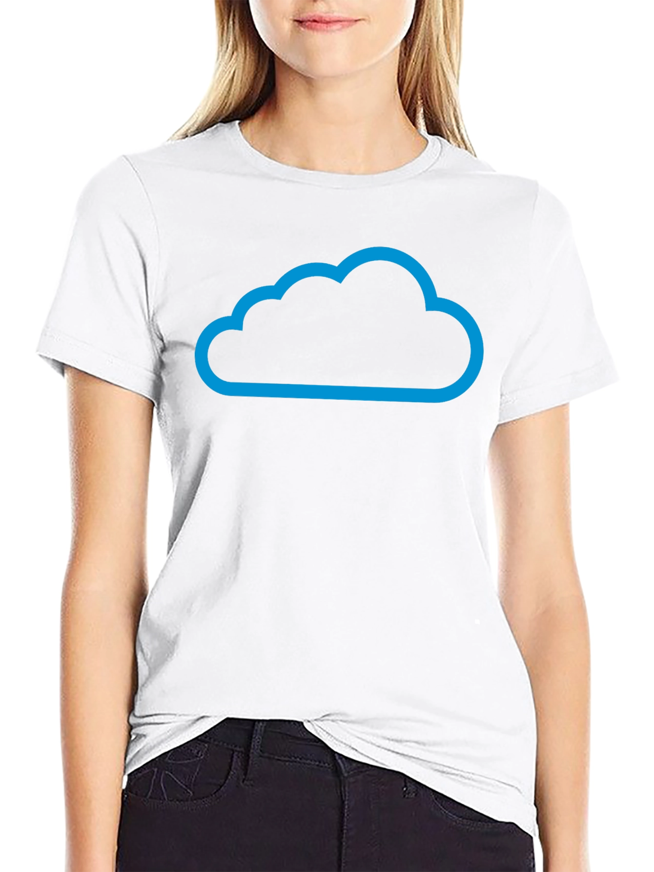 Cloud Design Black T-Shirt
