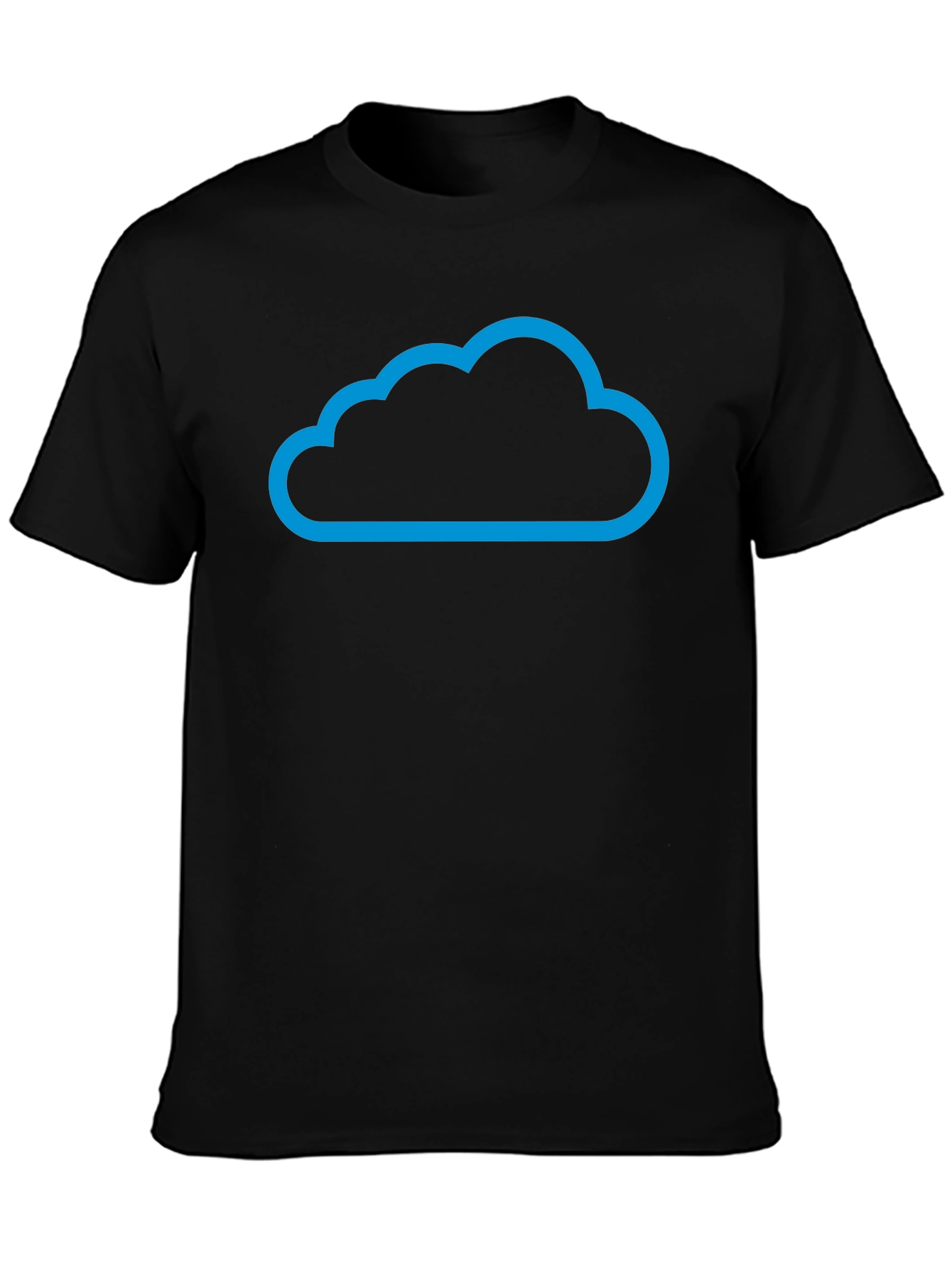 Cloud Design Black T-Shirt