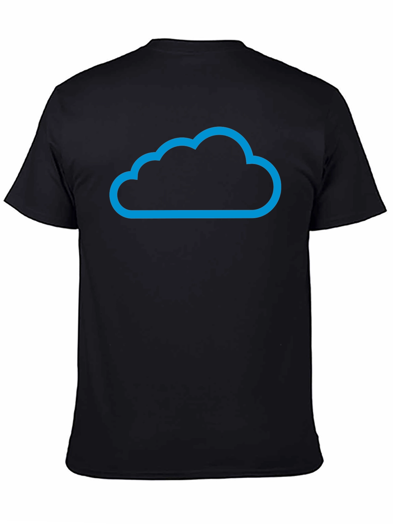Cloud Design Black T-Shirt