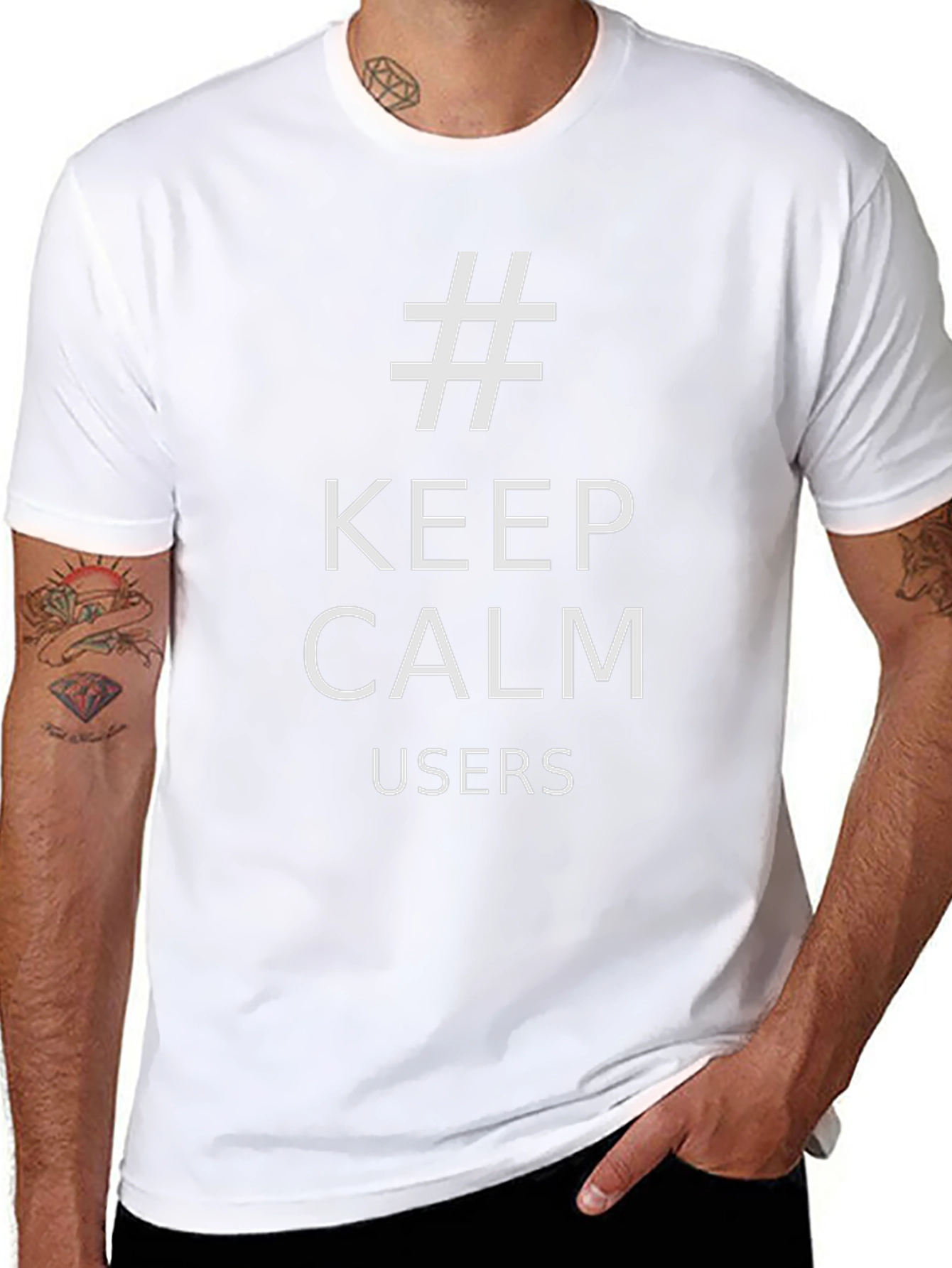 Keep Calm Users Black T-Shirt
