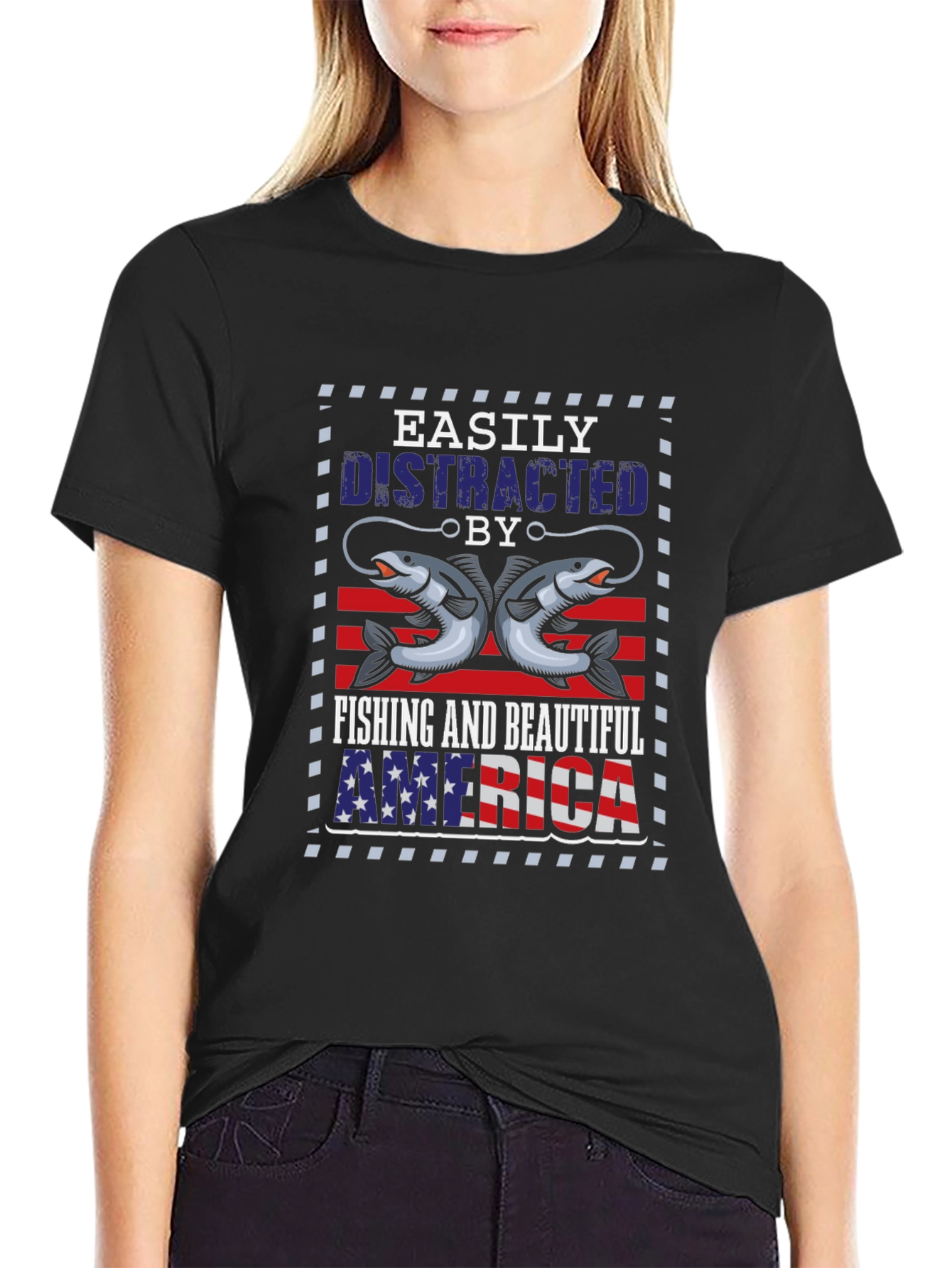 Fishing & America Graphic Tee