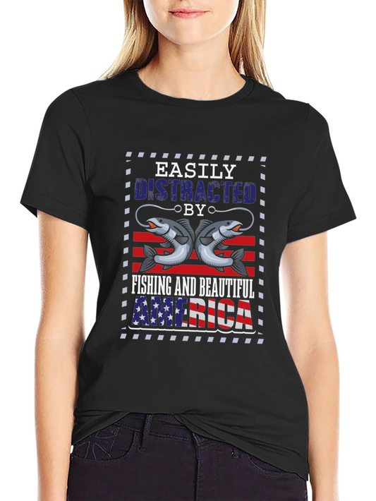 Fishing & America Graphic Tee