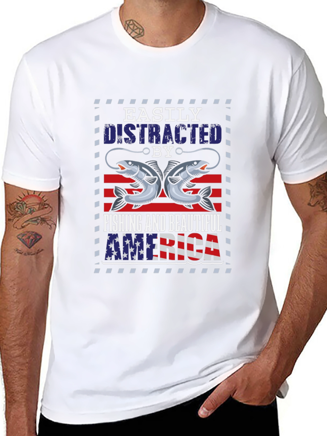 Fishing & America Graphic Tee
