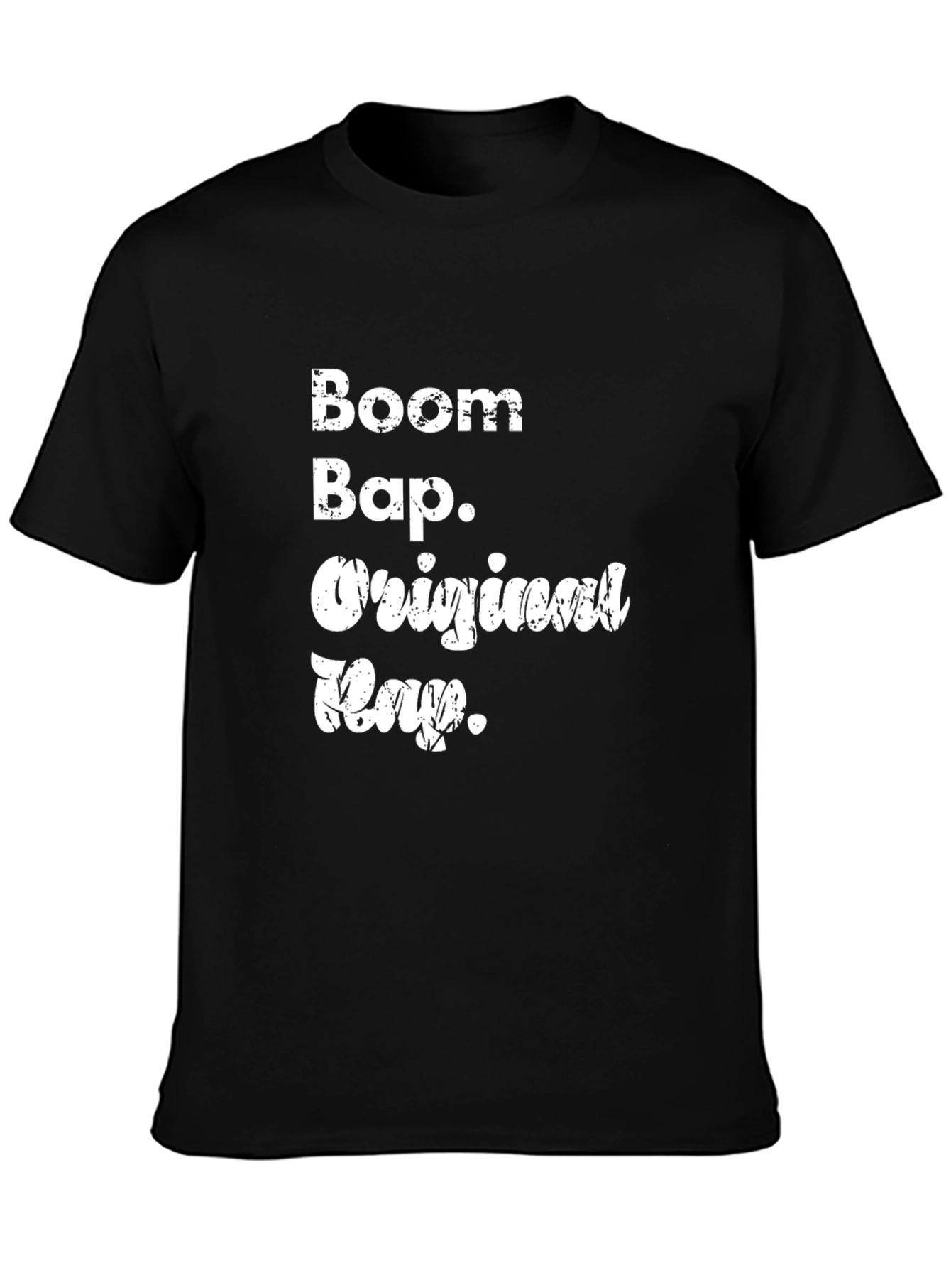 Boom Bap Original Rap Black Graphic T-Shirt