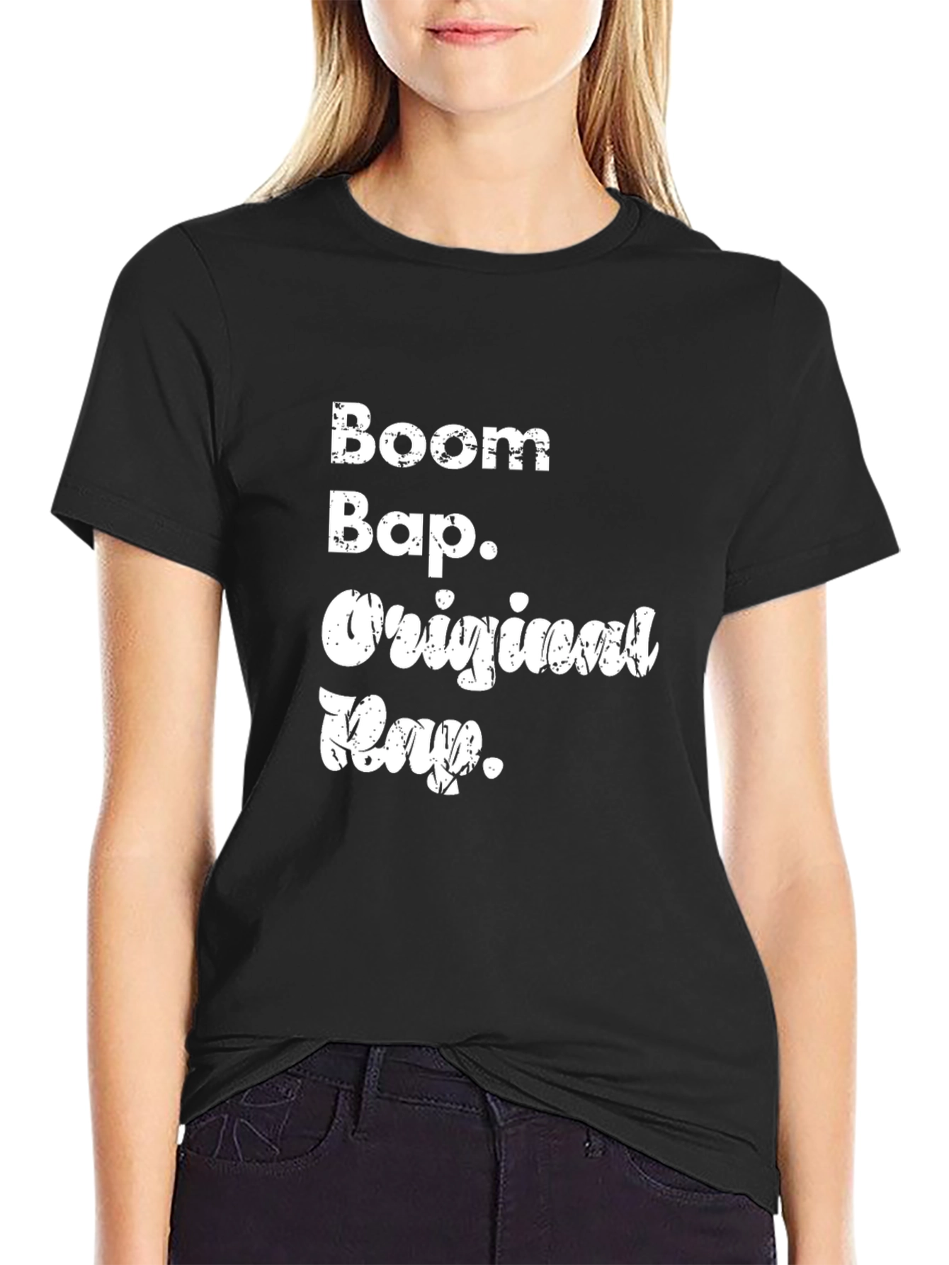 Boom Bap Original Rap Black Graphic T-Shirt