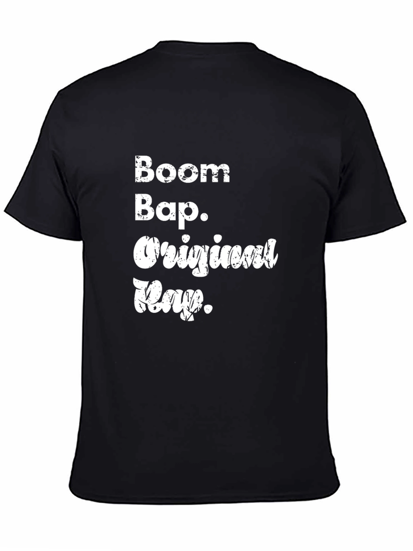 Boom Bap Original Rap Black Graphic T-Shirt