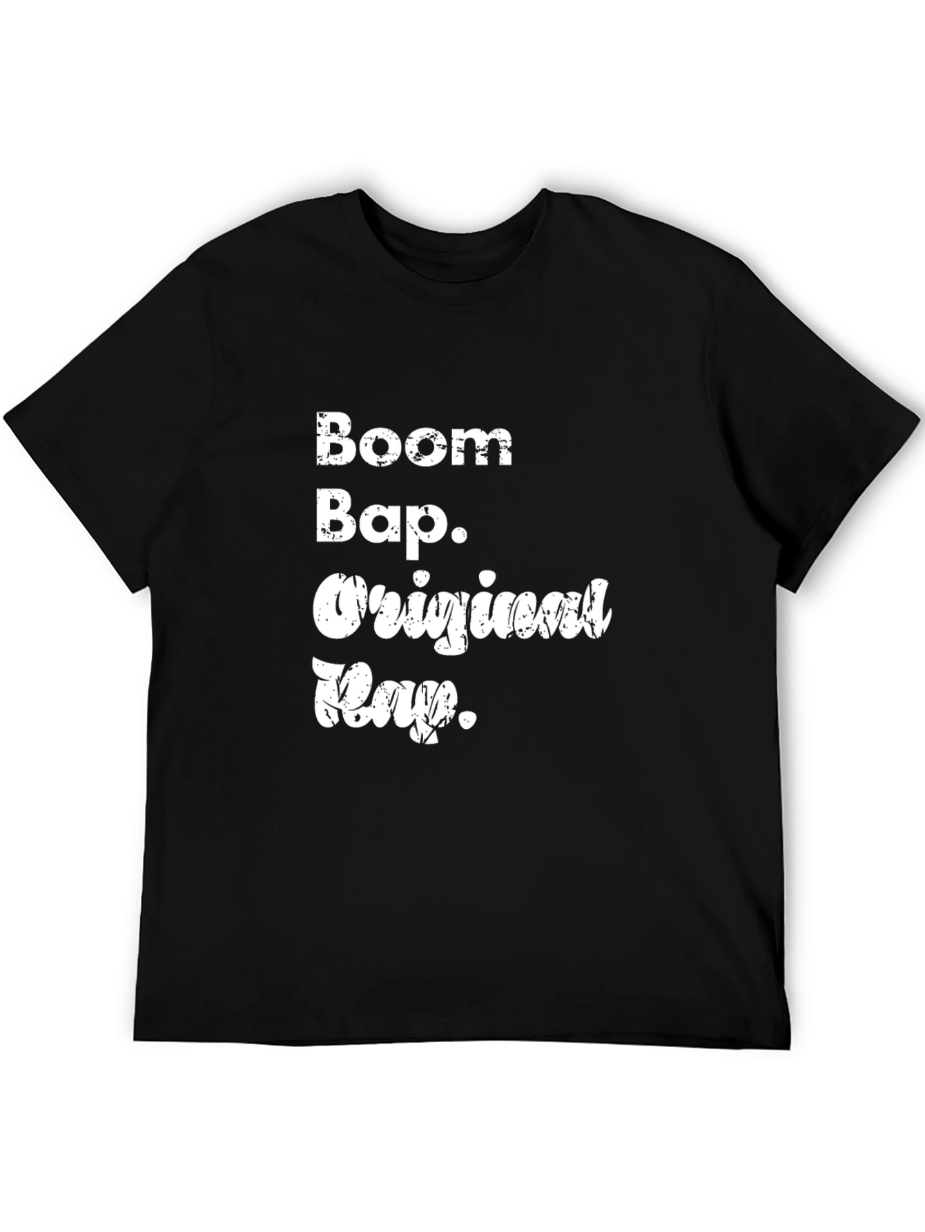 Boom Bap Original Rap Black Graphic T-Shirt