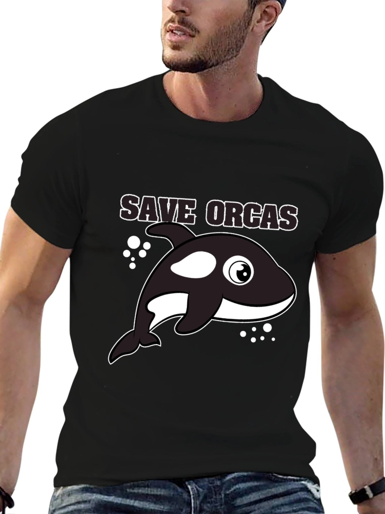 Save Orcas Black T-Shirt