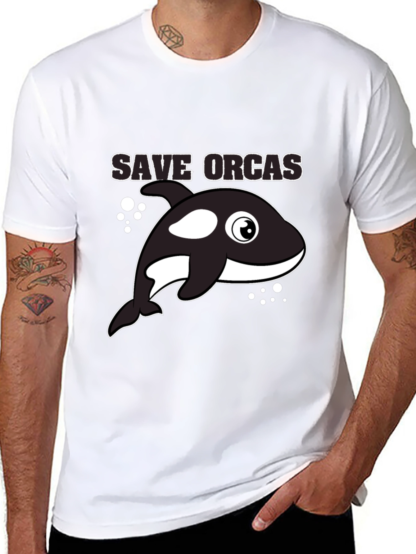 Save Orcas Black T-Shirt