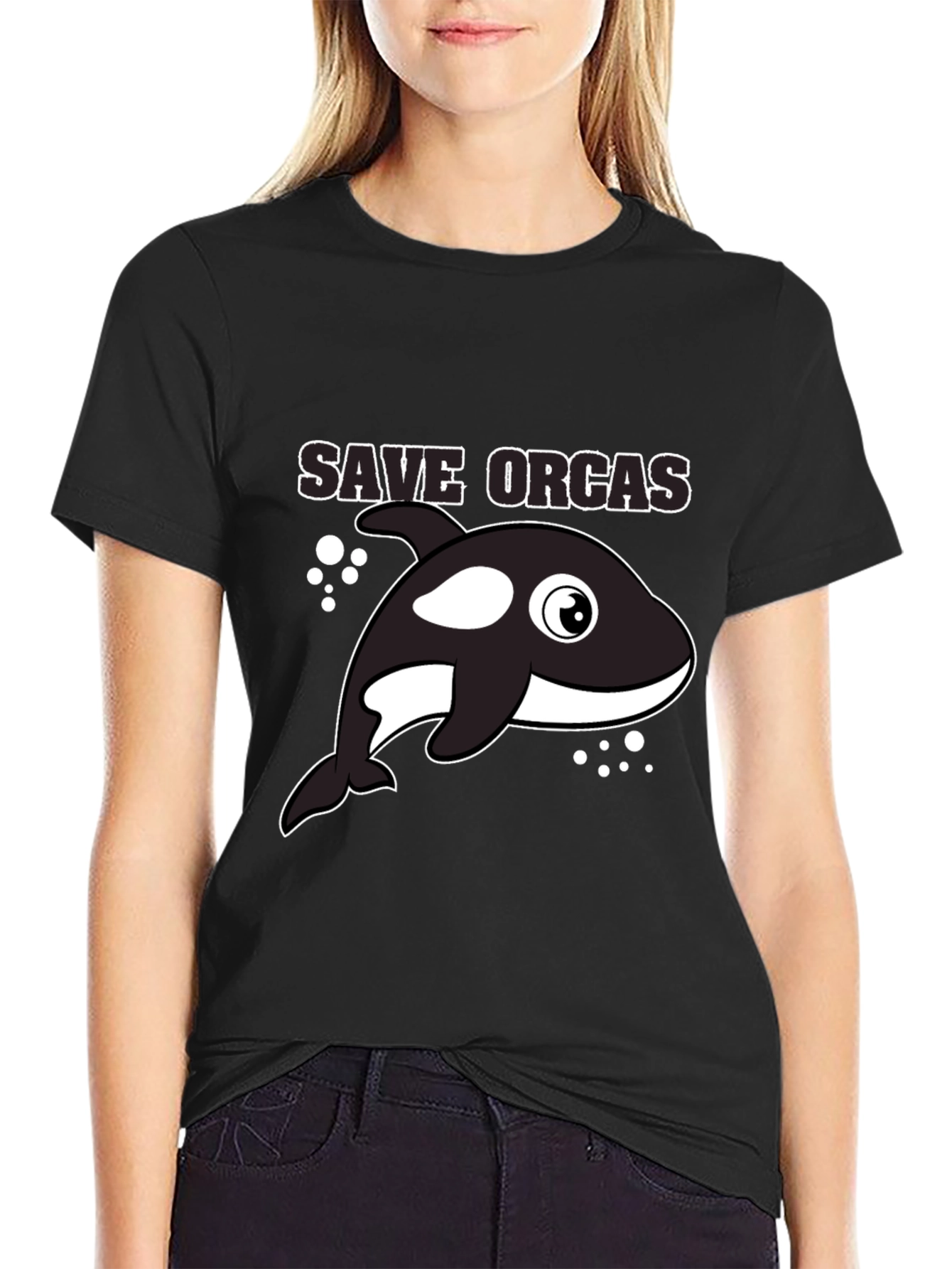 Save Orcas Black T-Shirt