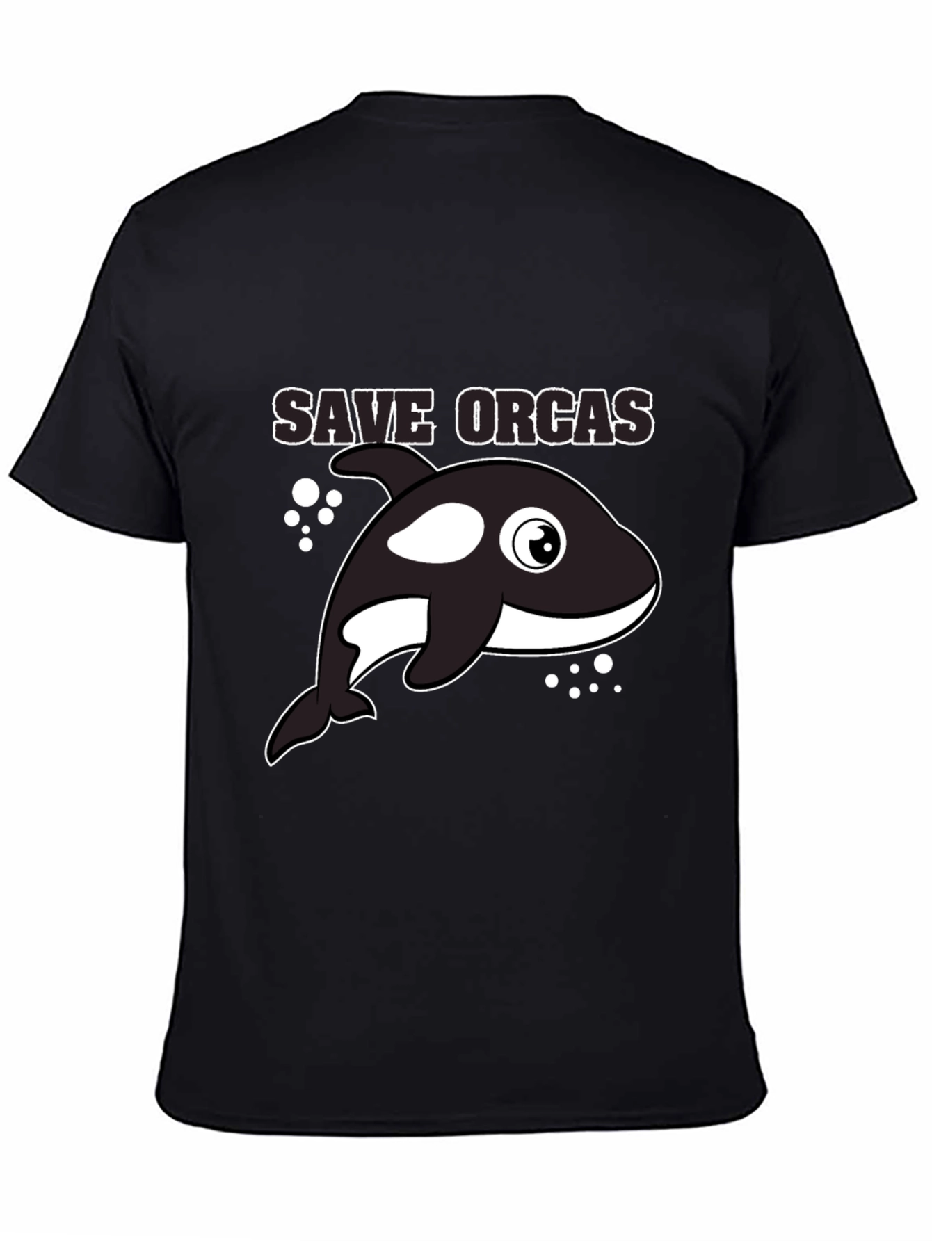 Save Orcas Black T-Shirt