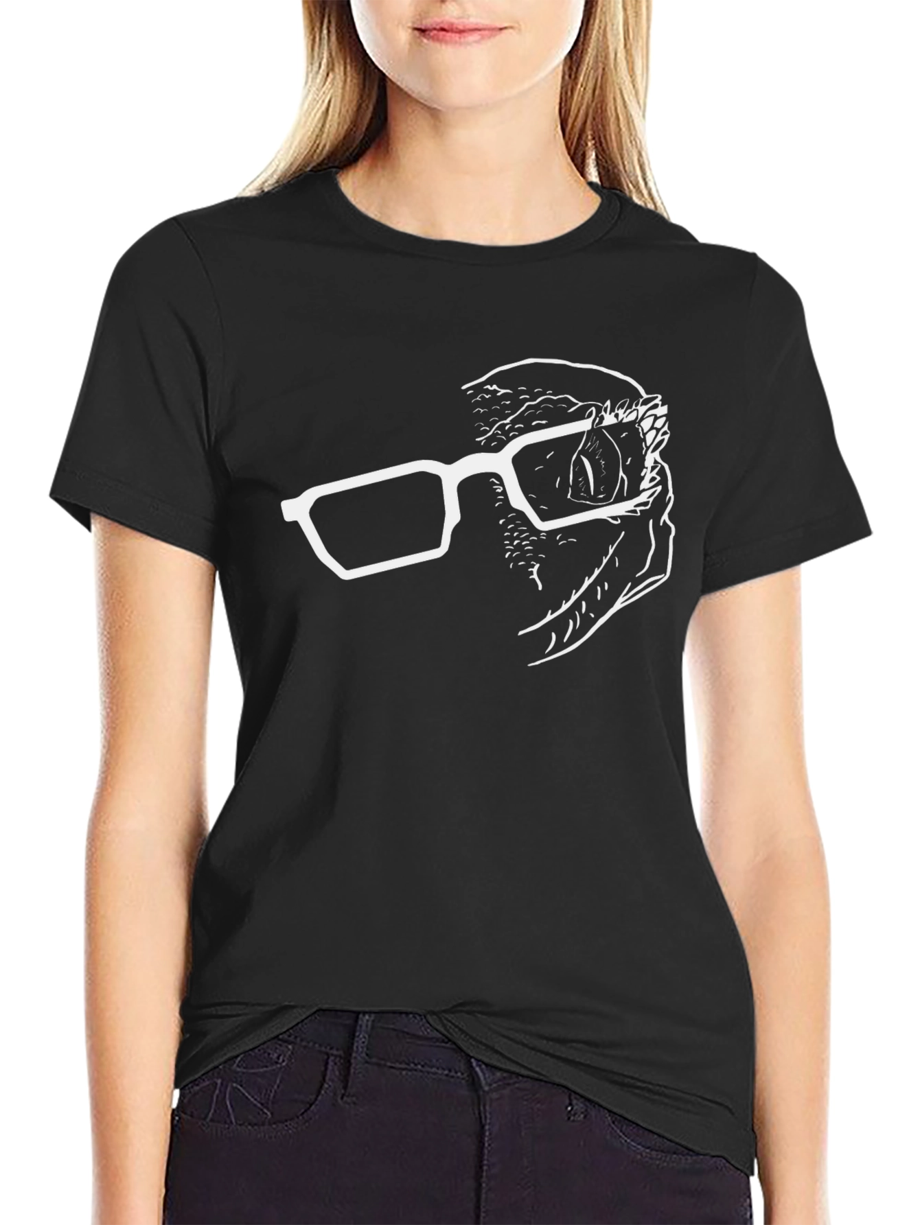 Gecko Glasses Graphic Tee - Black